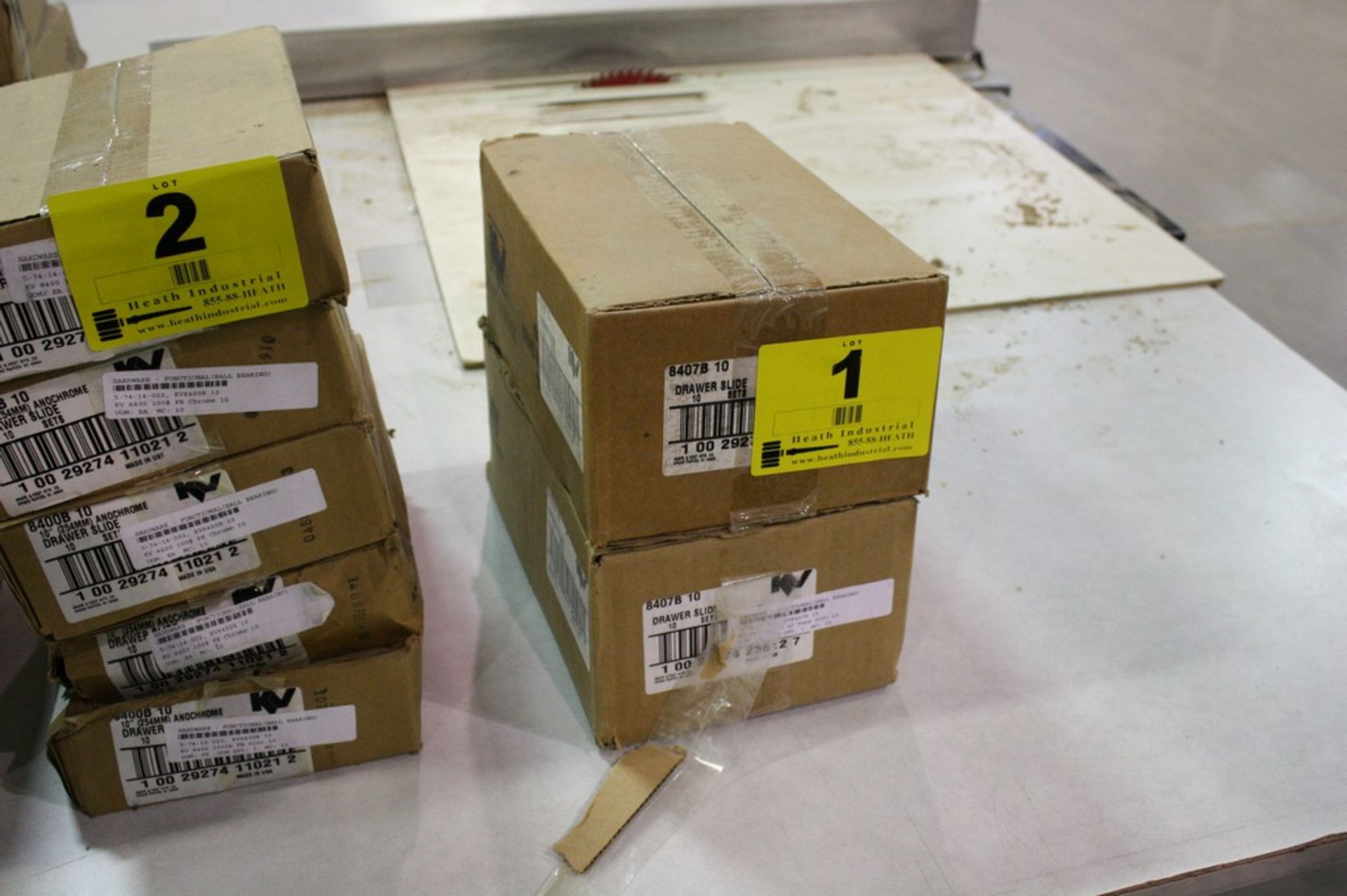 BOXES OF KNAPE & VOGT MODEL 8407B 10"