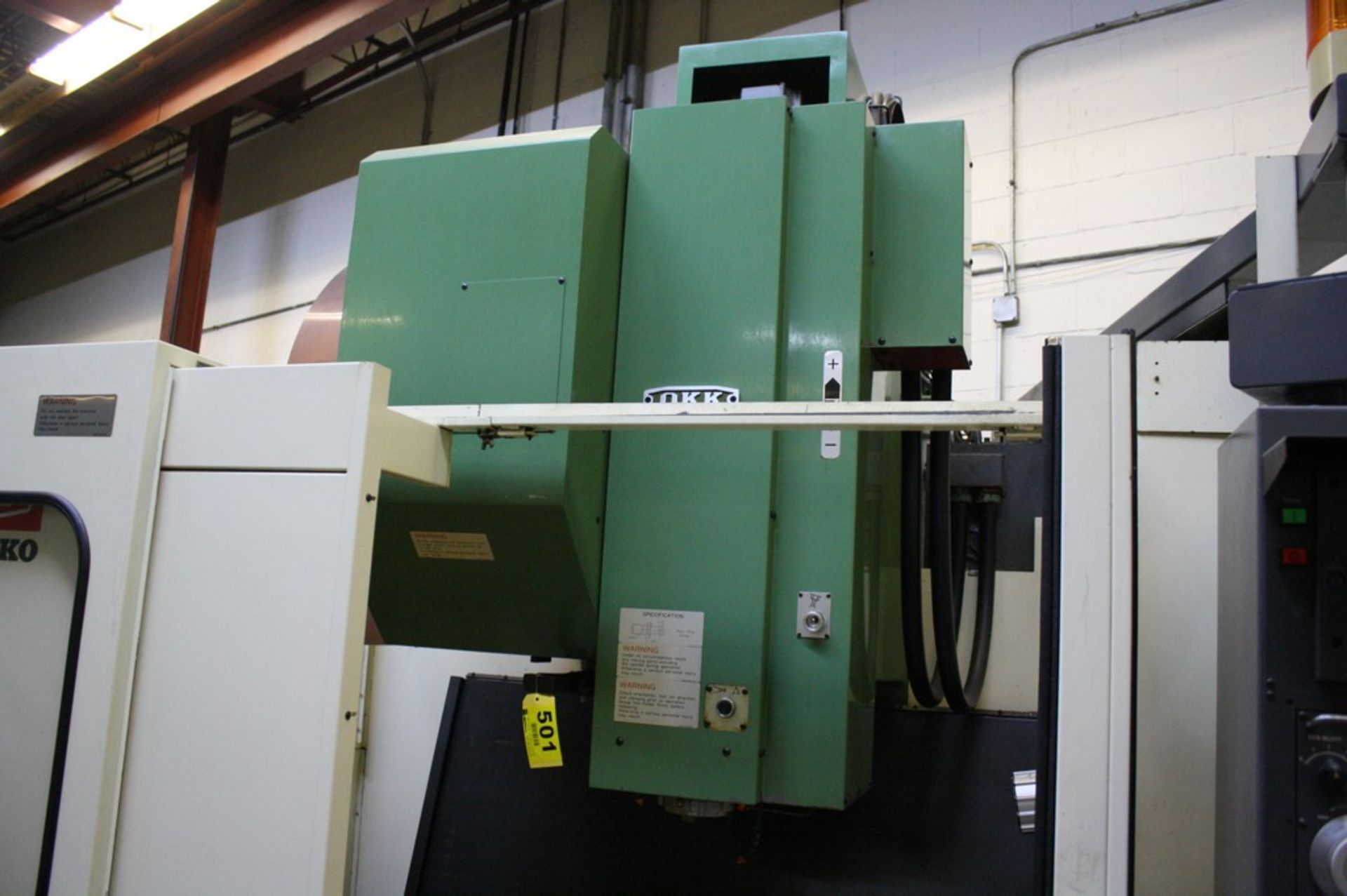 OKK OSAKA KIKO MODEL PCV-60 CNC VERTICAL MACHINING CENTER, S/N 225, 36â€ X-AXIS TRAVEL, 25â€ Y- - Image 2 of 6