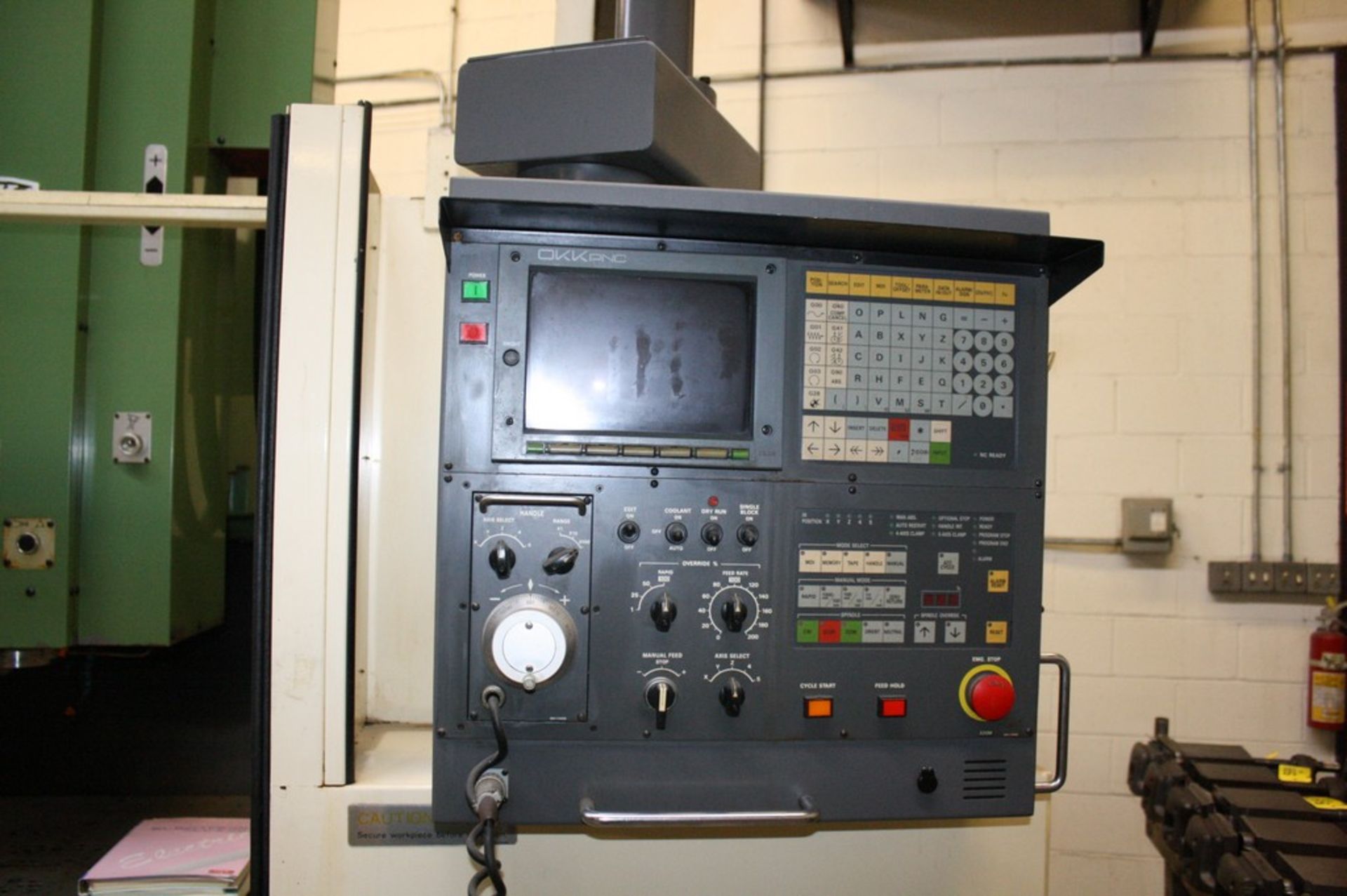 OKK OSAKA KIKO MODEL PCV-60 CNC VERTICAL MACHINING CENTER, S/N 225, 36â€ X-AXIS TRAVEL, 25â€ Y- - Image 4 of 6