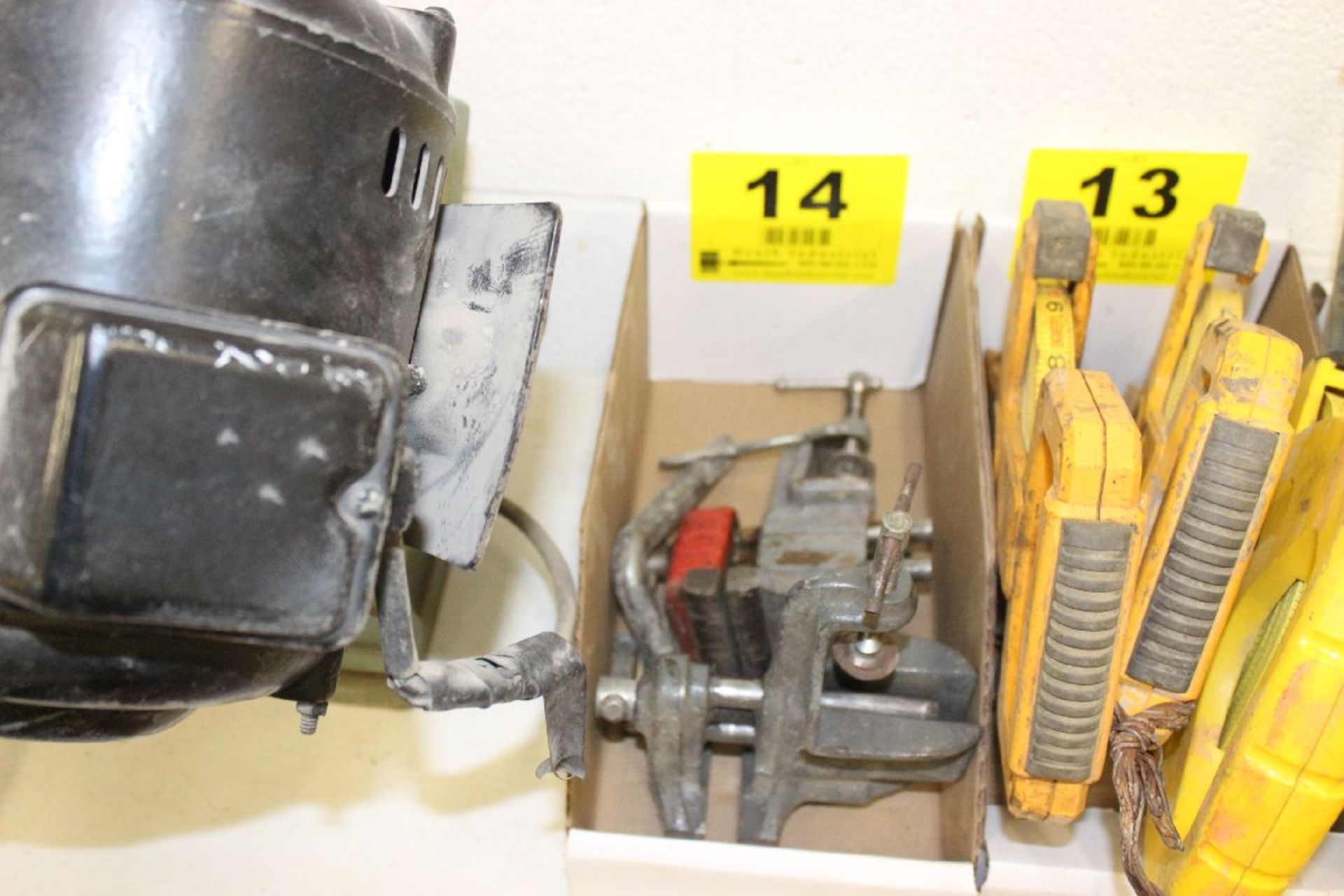 LOT-CLAMPS AND TOOLS IN BOX