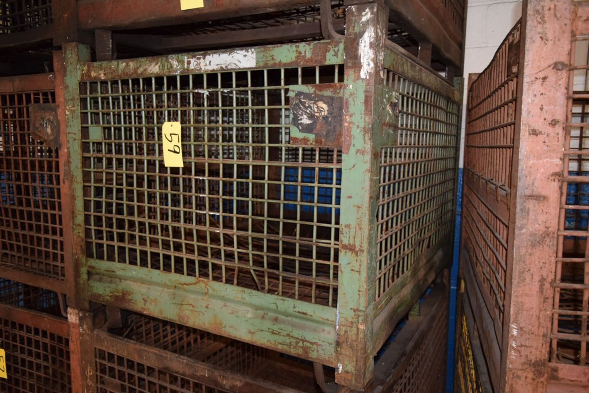 54"X34"X36" (EST) STACKABLE STEEL WIRE TOTE LOCATION: OAK LAWN