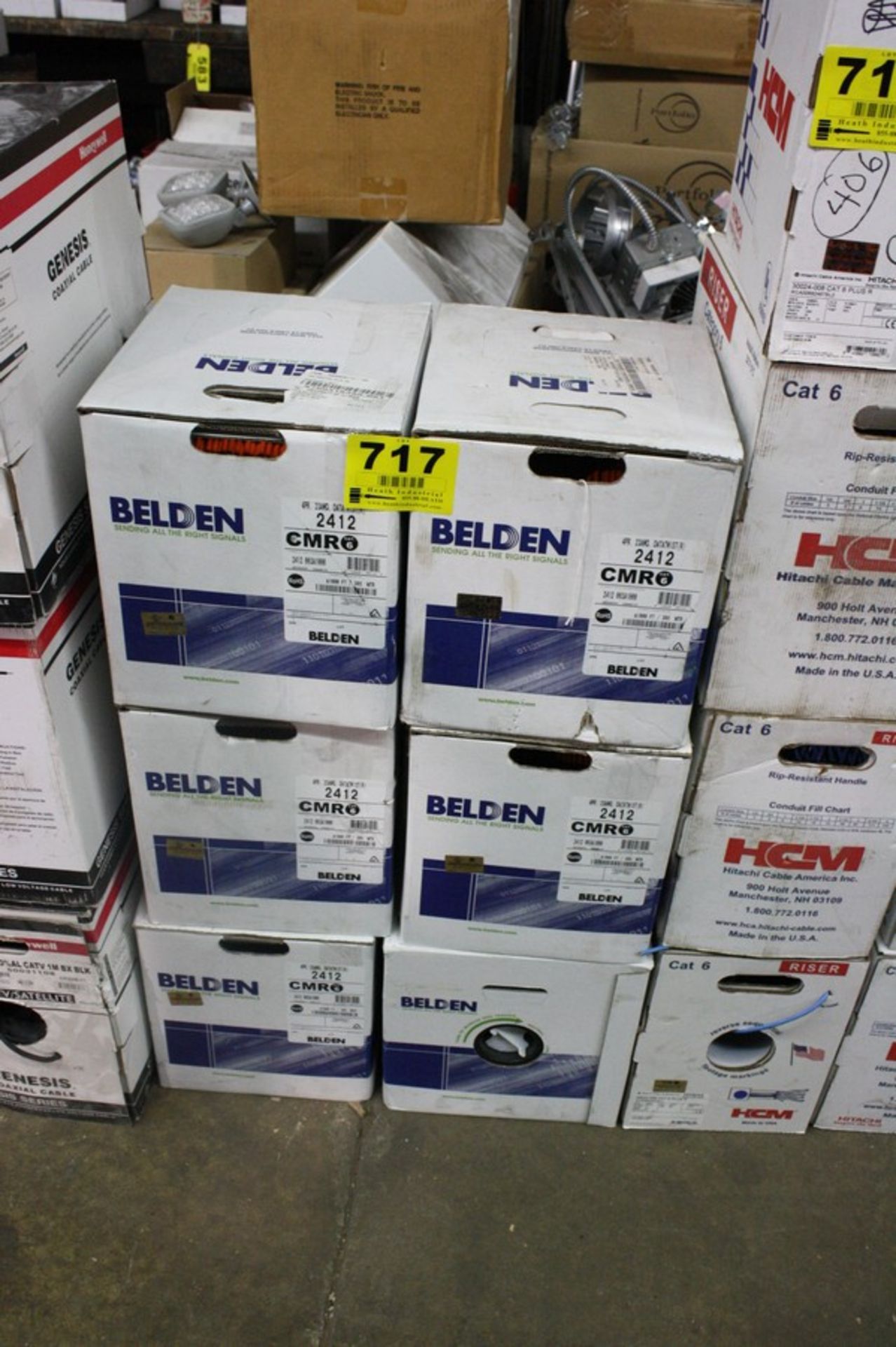 (6) BOXES BELDEN CAT 6 RISER CABLE