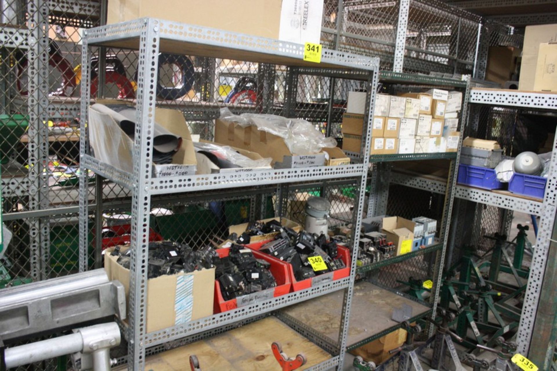 (2) SECTIONS OF ADJUSTABLE STEEL SHELVING UNITS