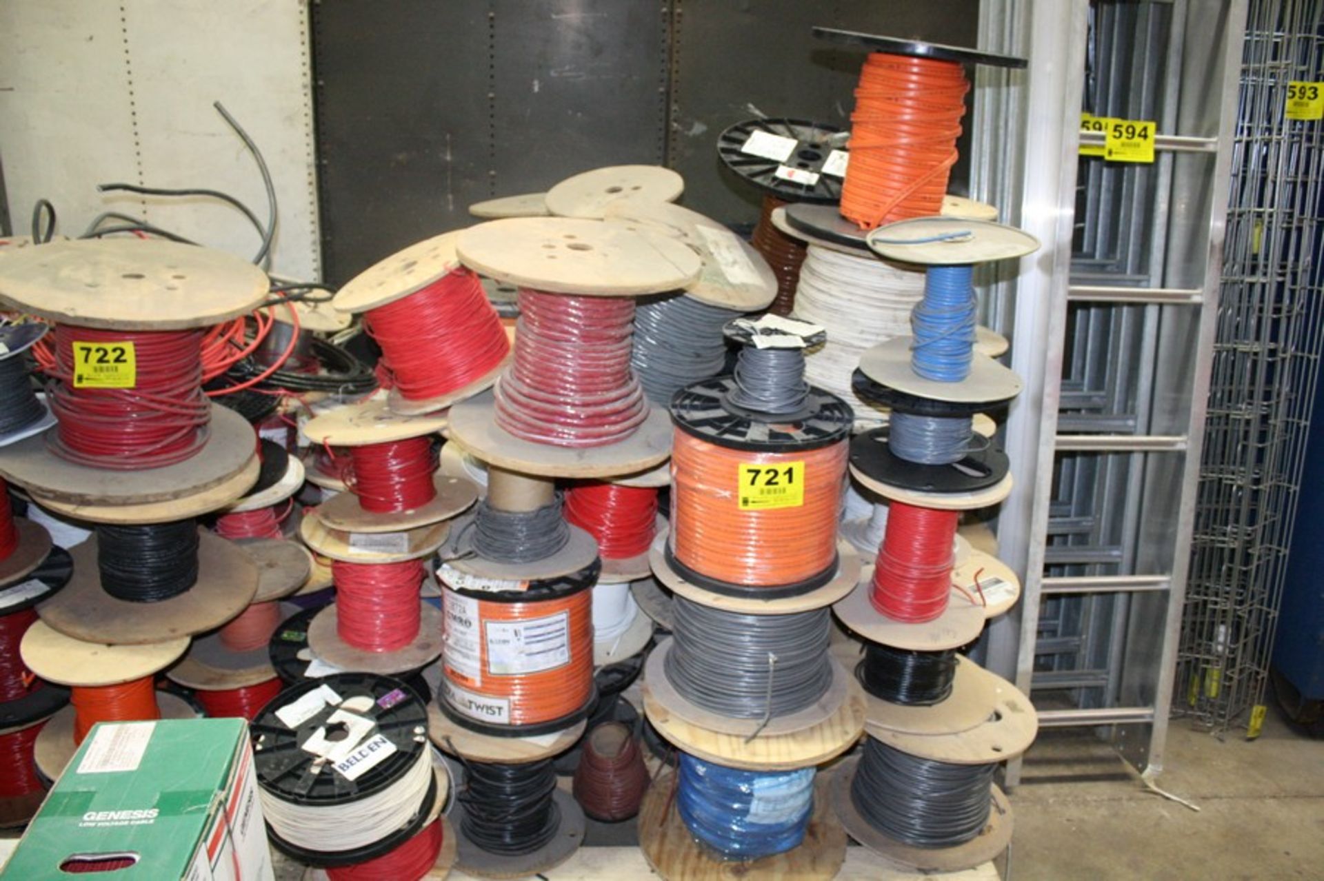 ASSORTED FIRE CABLE AND COMMUNICATIONS CABLE ON SKID