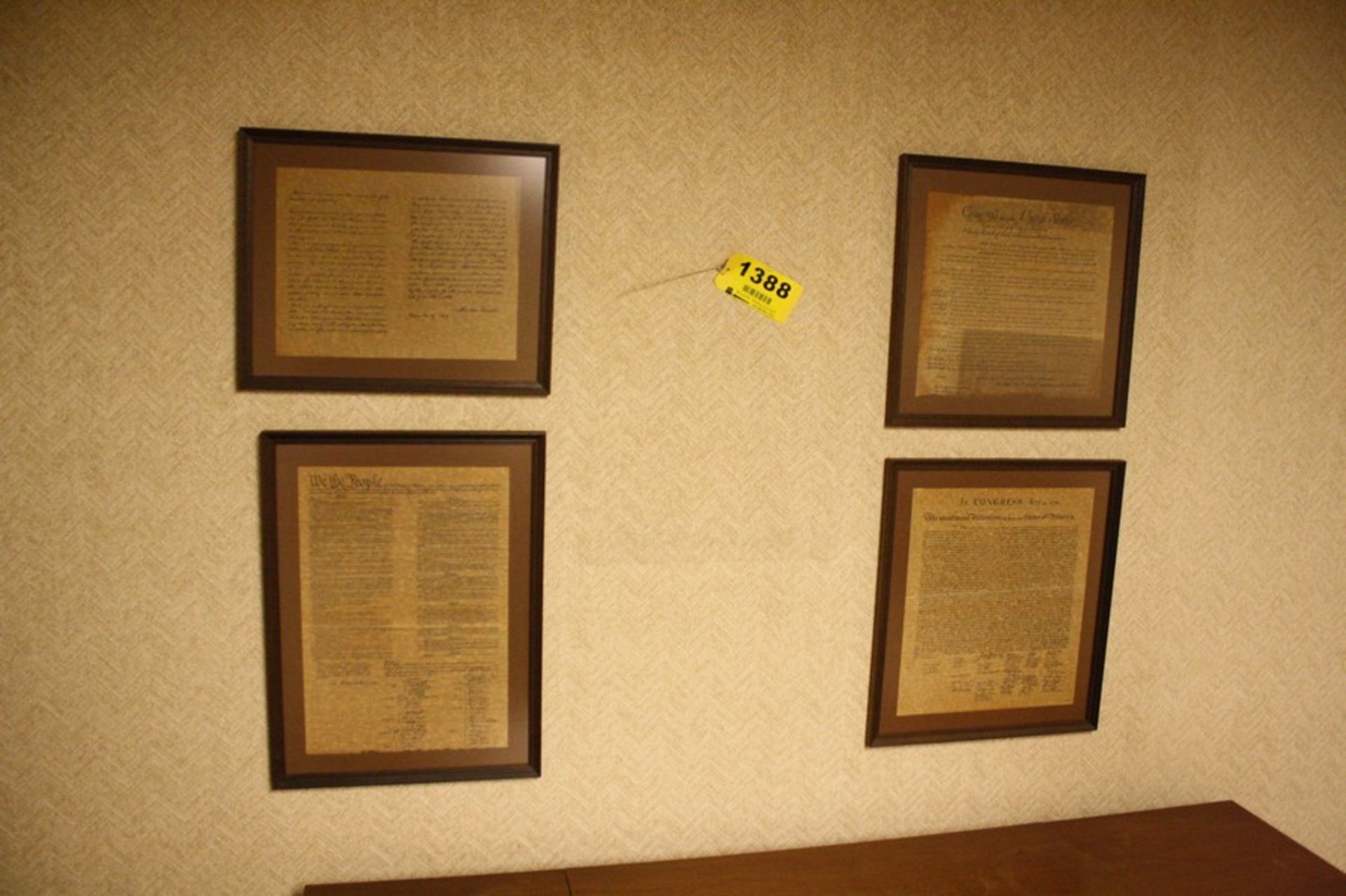 (4) FRAMED DOCUMENTS