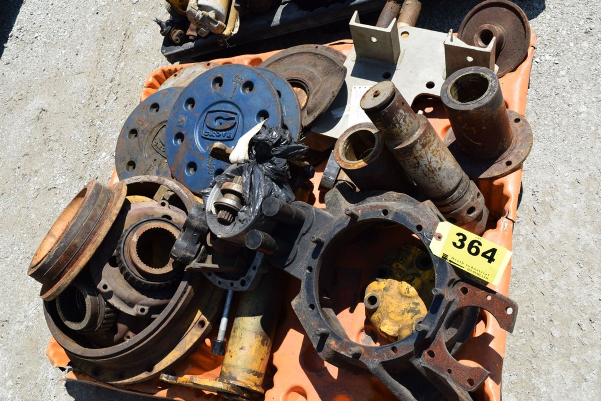 LOT: ASSORTED CRANE PARTS ON ONE SKID