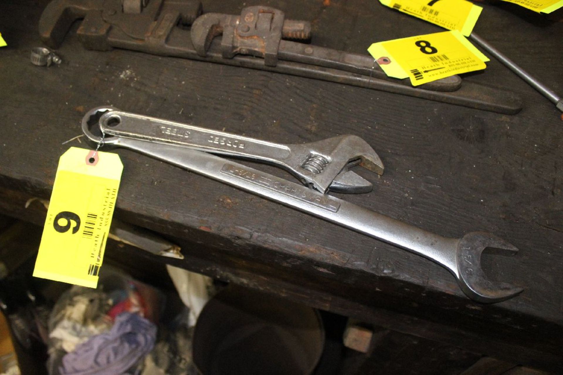 12" CRESENT WRENCH AND CRAFTSMAND 1-5/16" OPEN/CLOSED END WRENCH