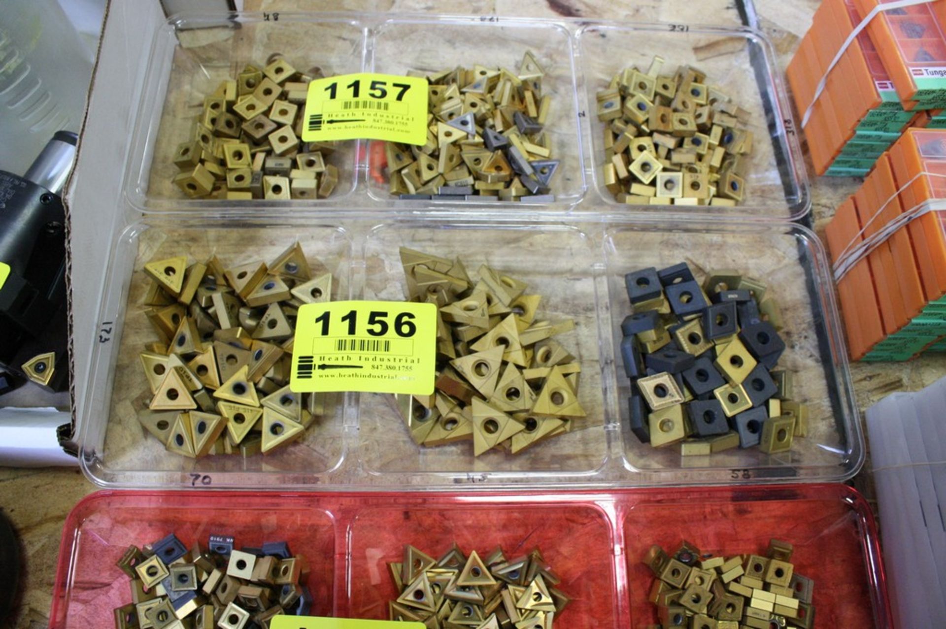 APPROX. (200) ASSORTED INDEXABLE CARBIDE INSERTS