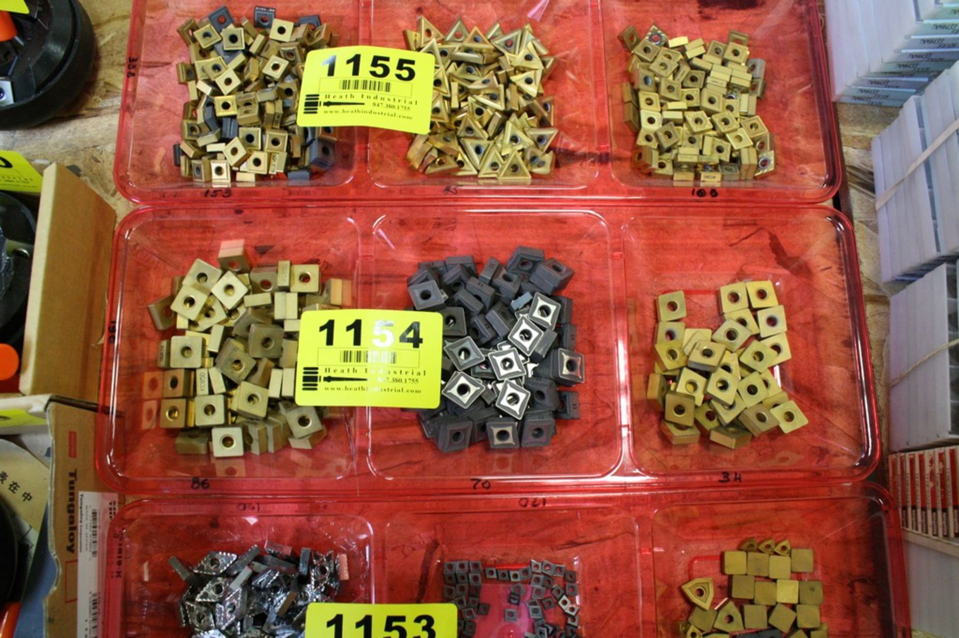 APPROX. (200) ASSORTED INDEXABLE CARBIDE INSERTS