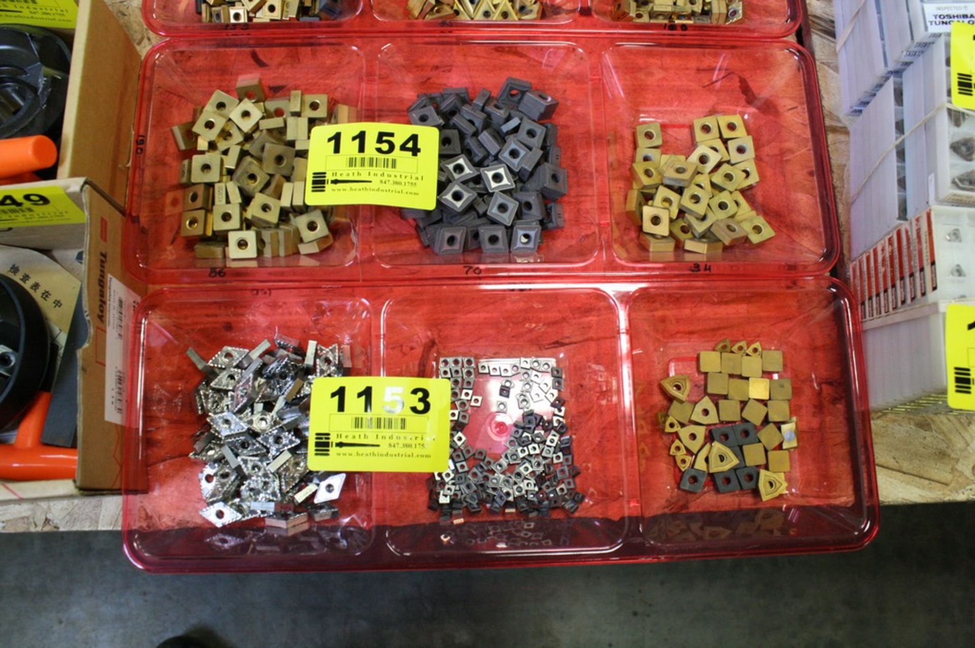 APPROX. (200) ASSORTED INDEXABLE CARBIDE INSERTS