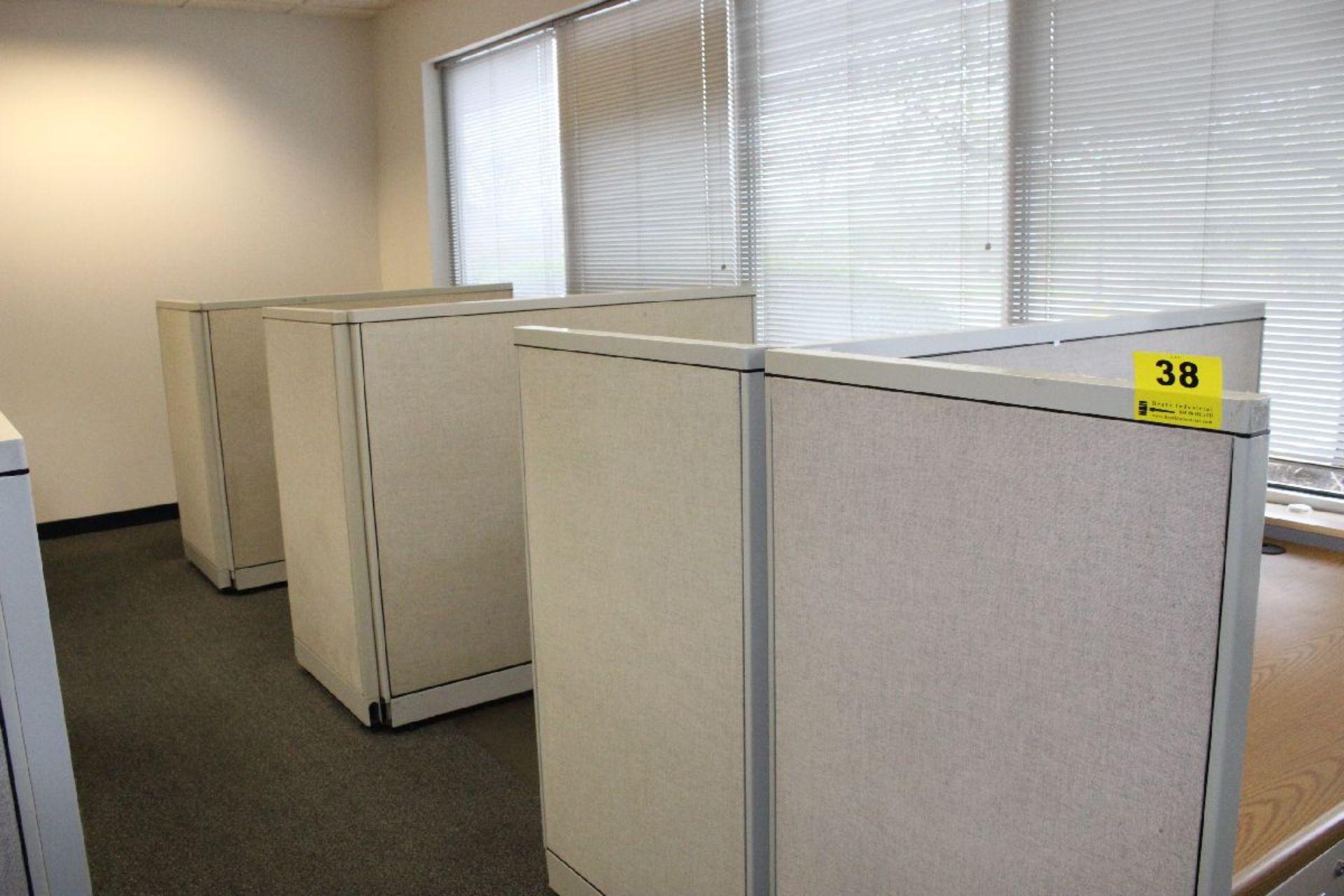 CUBICLE SECTION WITH STEEL FURNITURE-APPROX. AREA - 21' X 5'