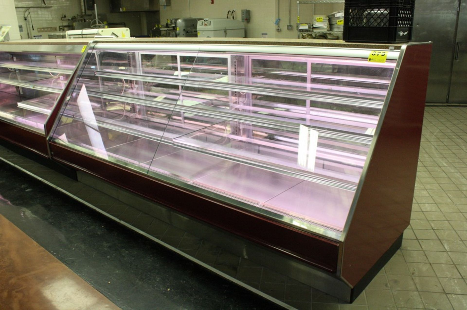 BARKER COMPANY 10' REAR SLIDING GLASS DOOR REFRIGERATED BAKERY DISPLAY CASE S/N 122648BMD-10R