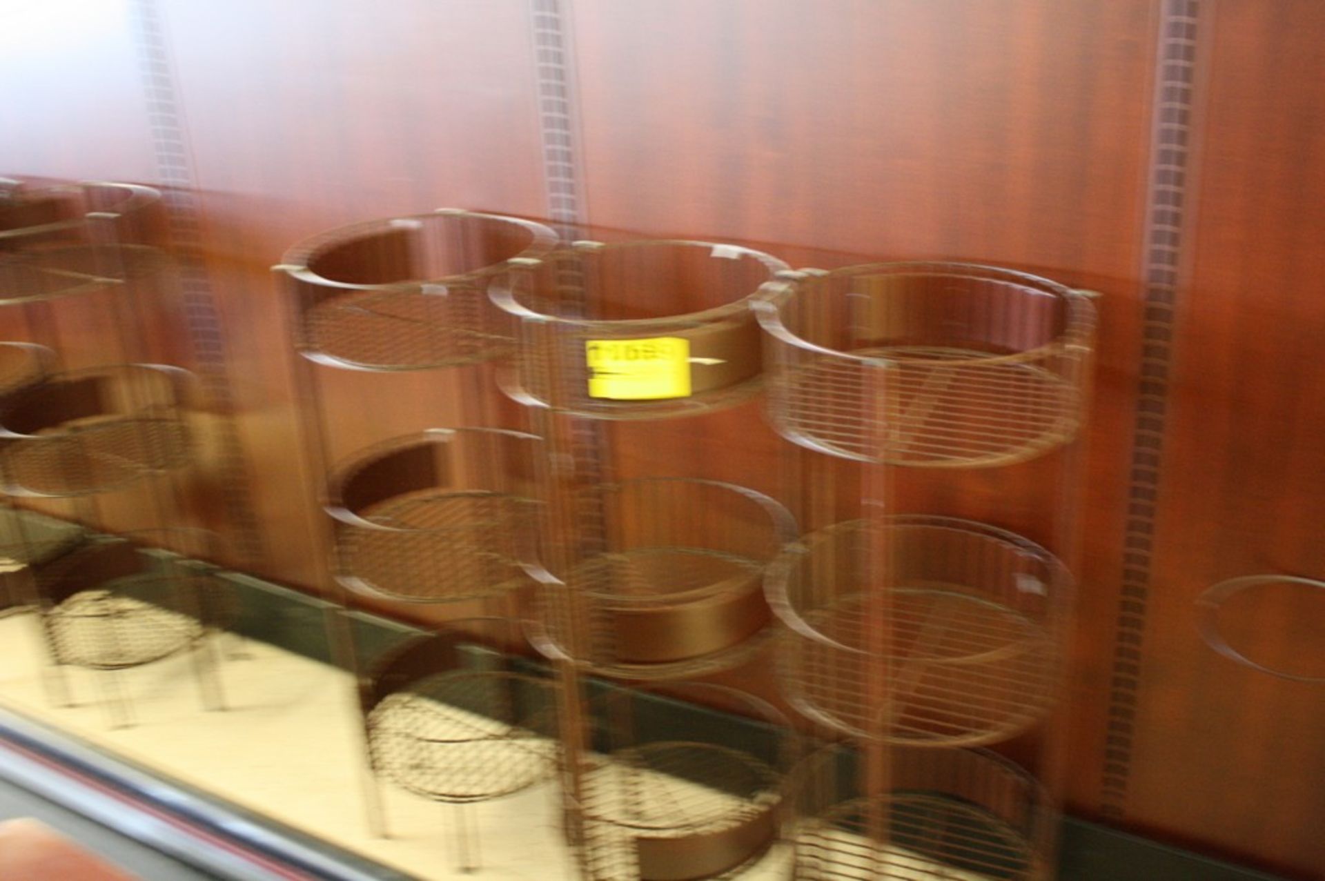 (3) STEEL CIRCULAR DISPLAY RACKS 15'' DIAMETER X 41''