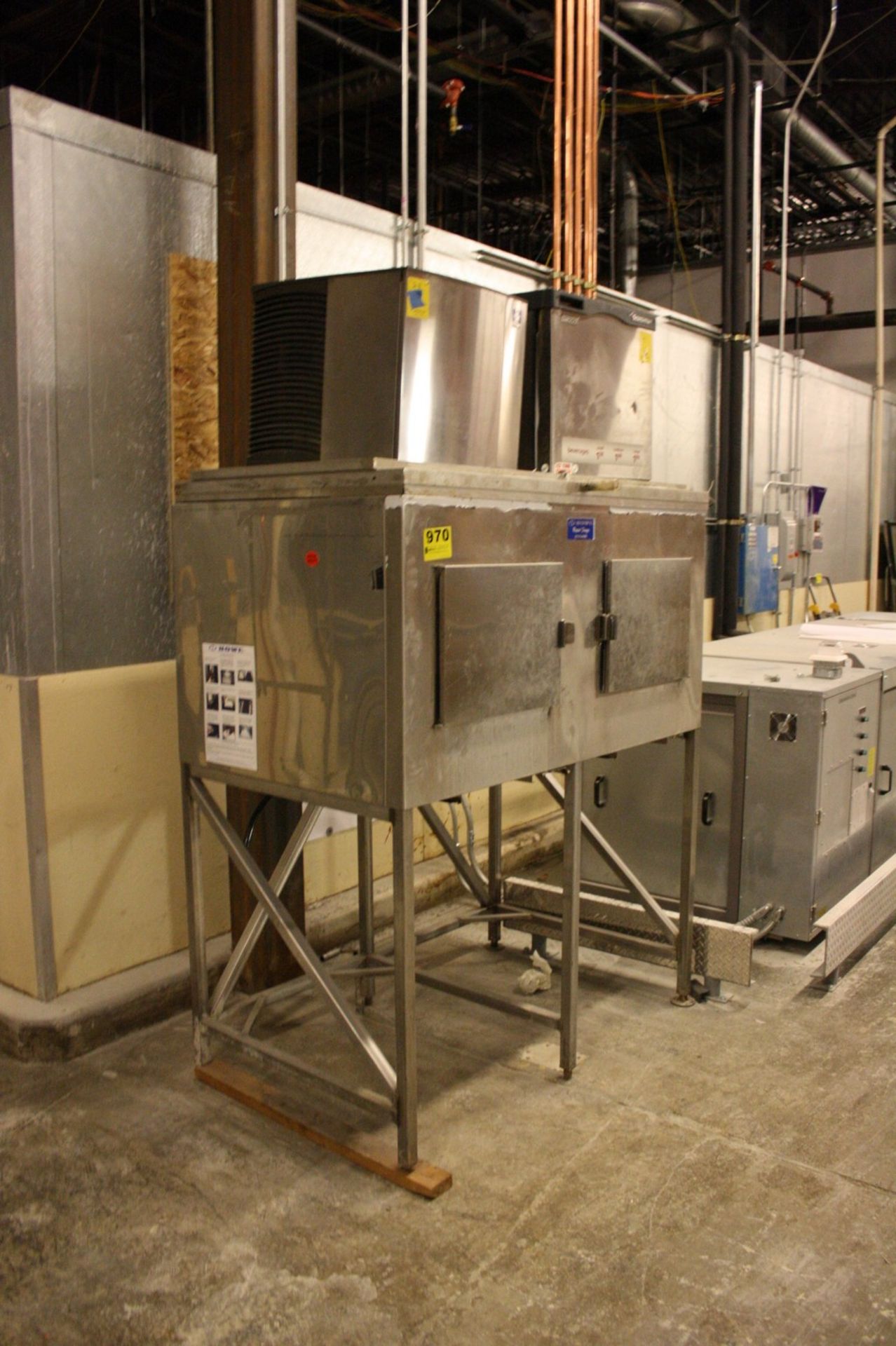HOWE HEAVY DUTY ICE MAKER WITH SCOTSMAN AND MANITOWAC FREEZERS