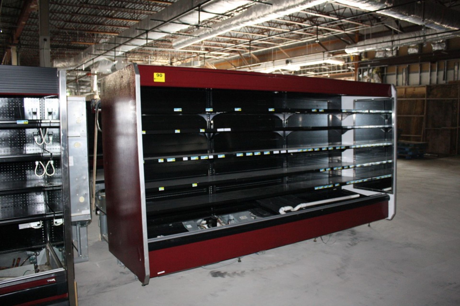 HUSSMANN MODEL D5X-12LEP U, 12' REFRIGERATED DISPLAY COOLER, S/N B940-8043 (2008)