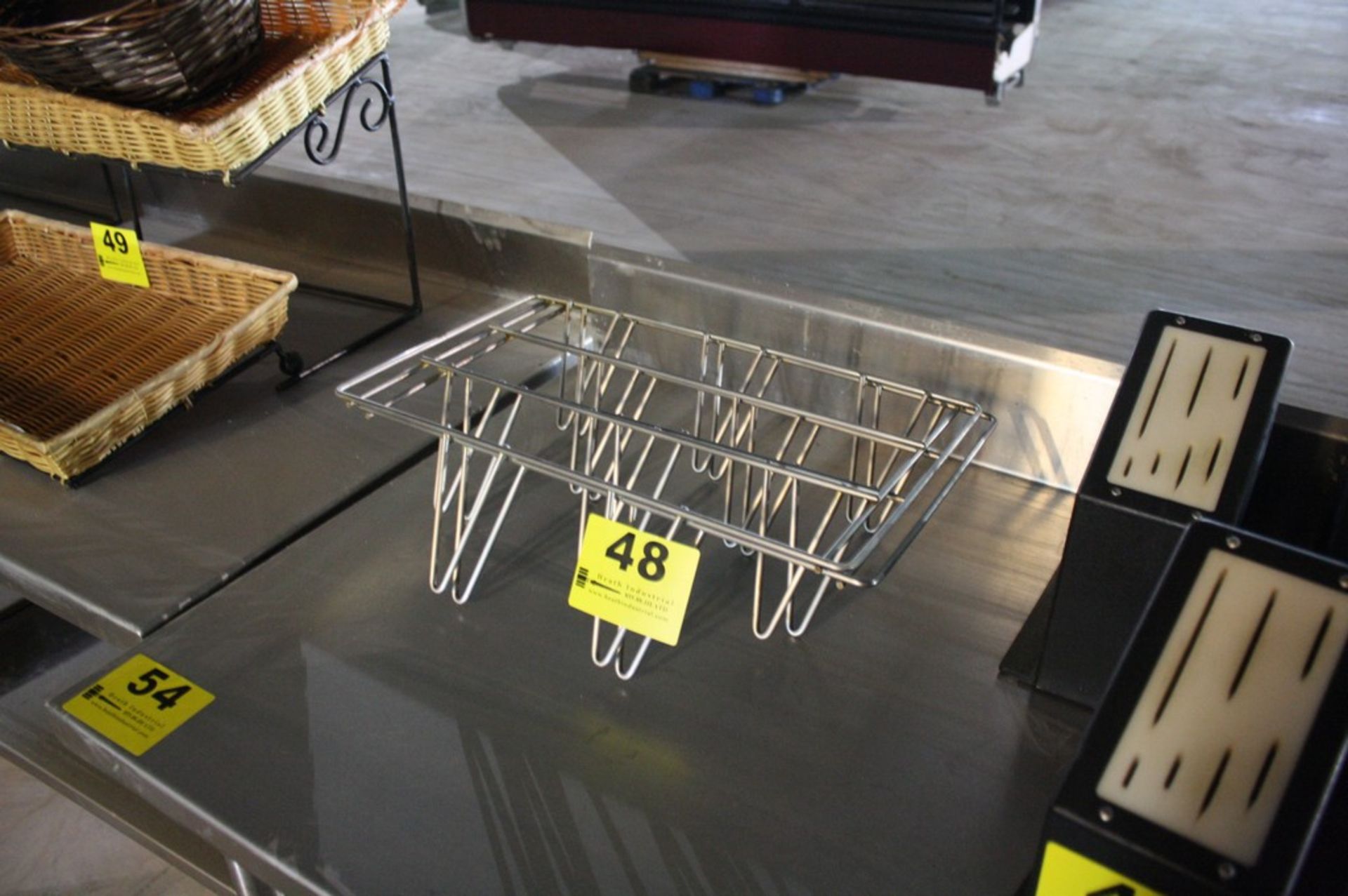 (2) STAINLESS STEEL SERVING STANDS
