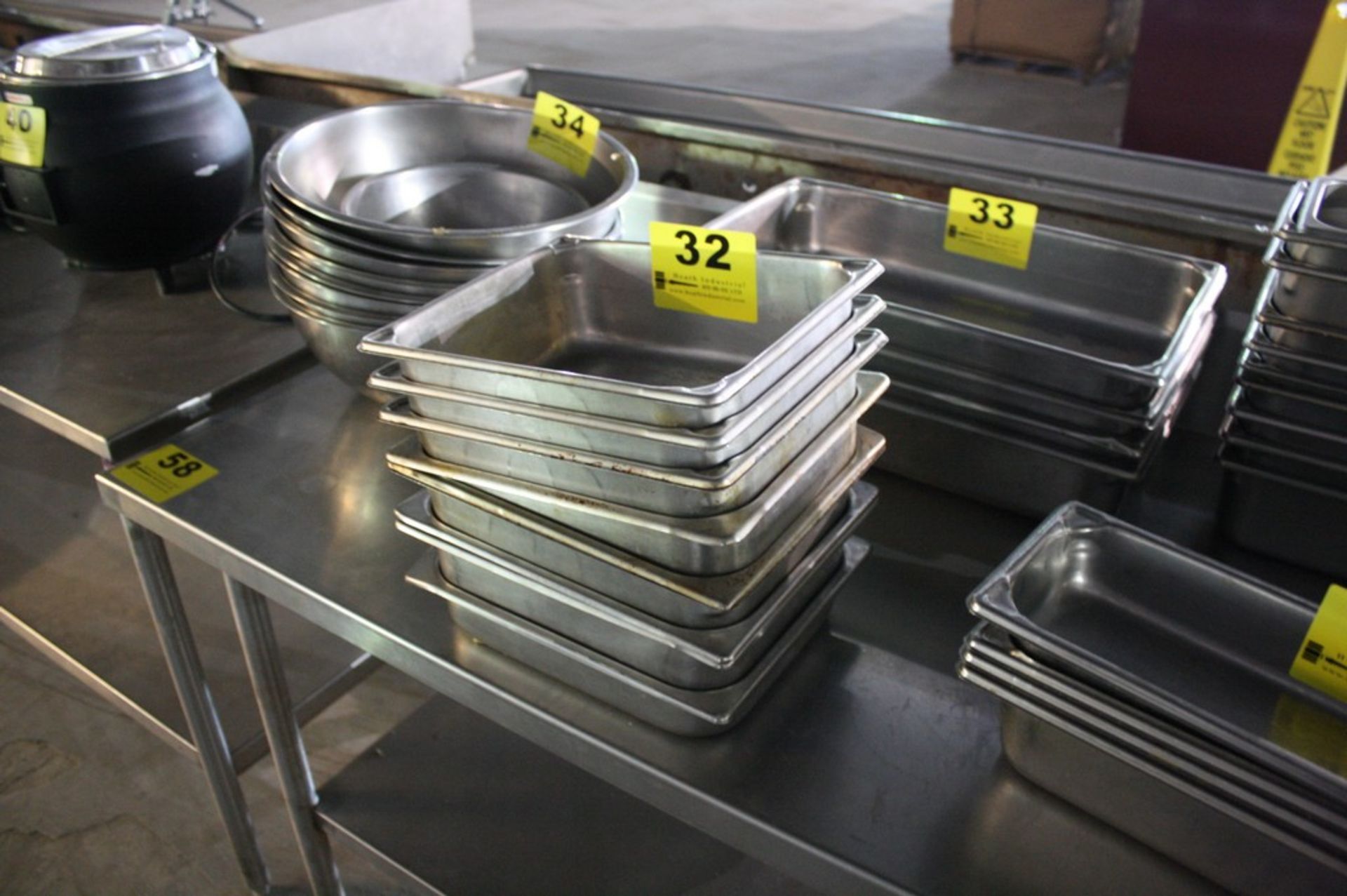 (7) STAINLESS STEEL SERVING TRAYS - 12" X 10"