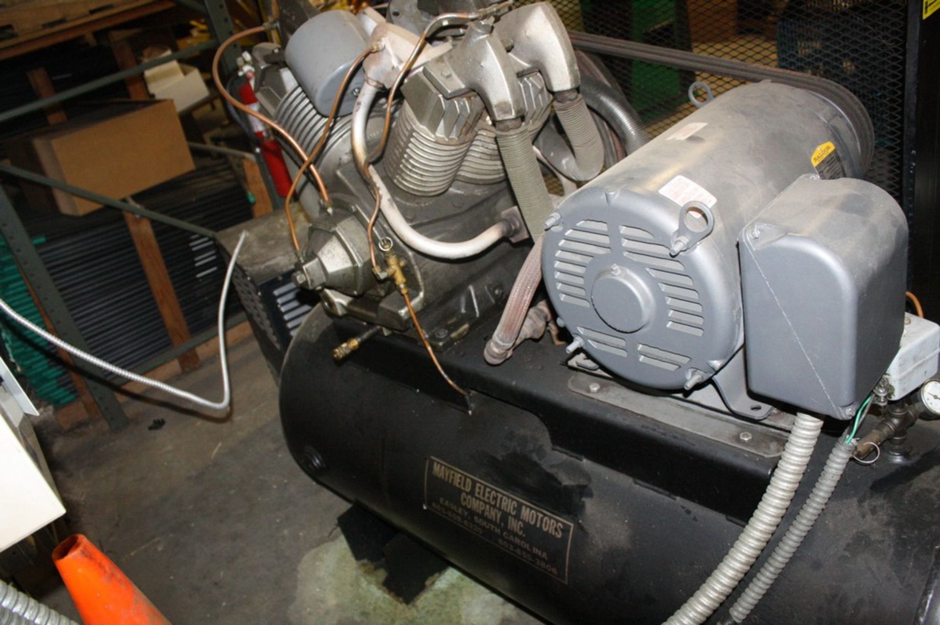 MAYFIELD 25 HP HORIZONTAL TANK MOUNTED AIR COMPRESSOR - Image 2 of 3