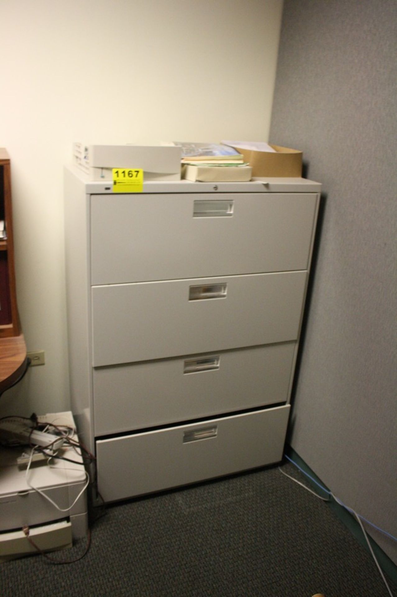 HON 4-DRAWER STEEL LATERAL FILE CABINET