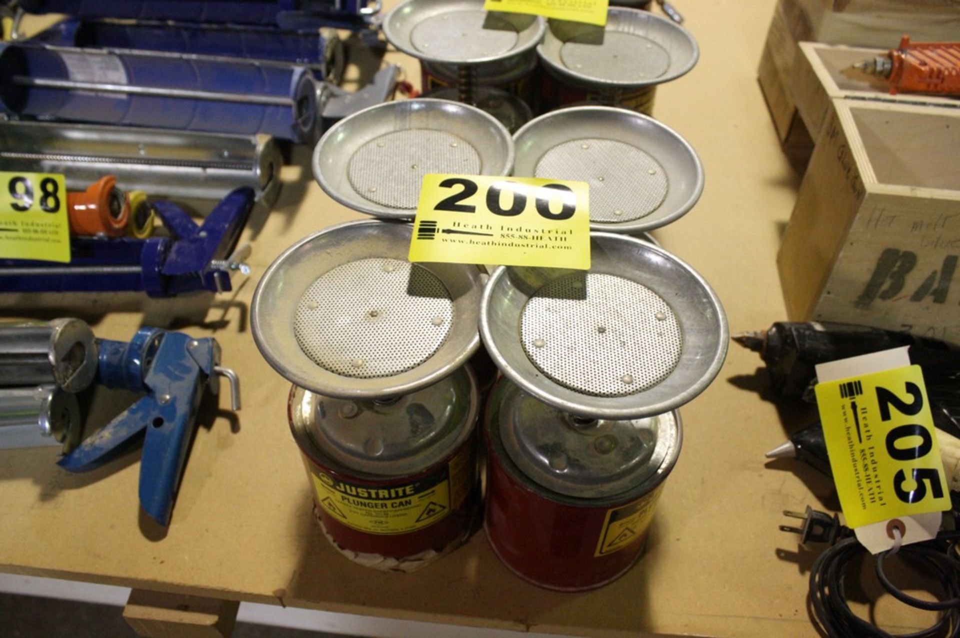 (4) JUSTRITE PLUNGER CANS