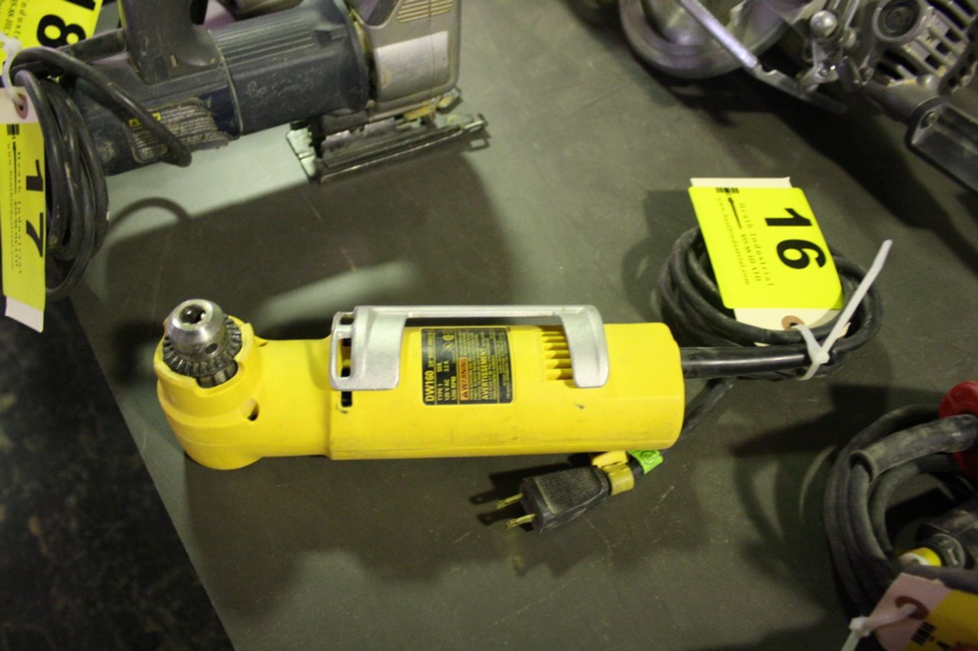 DEWALT MODEL DW160, 3/8'' RIGHT ANGLE DRILL