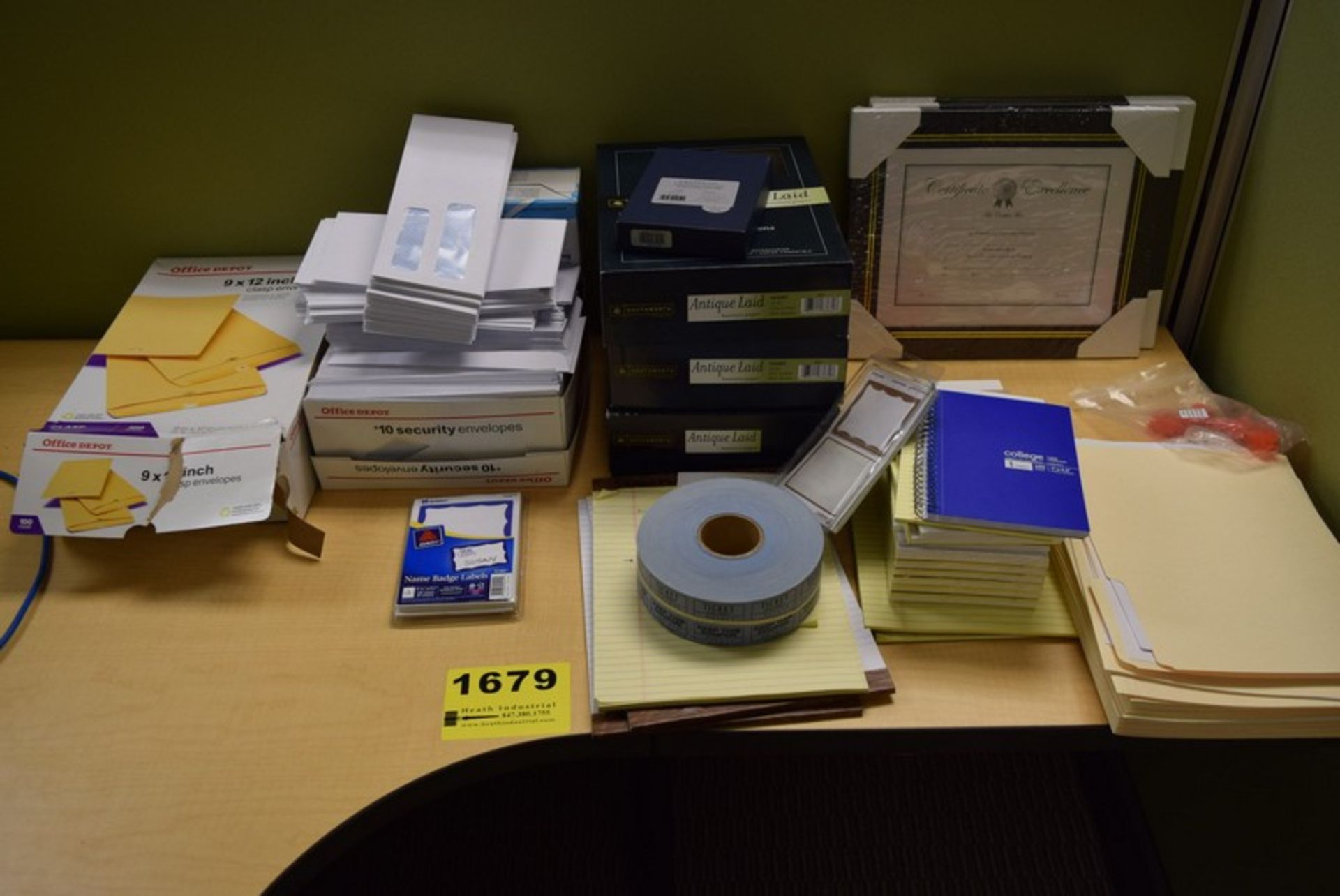 LOT: ASSORTED MISC. OFFICE SUPPLIES