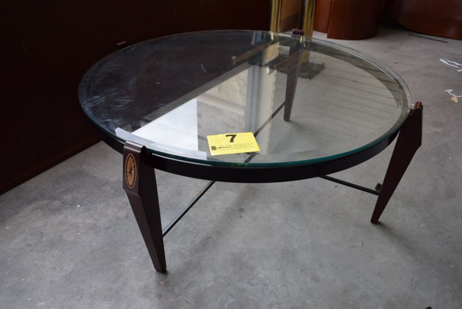 38" DIA. GLASS COFFEE TABLE - Image 2 of 2