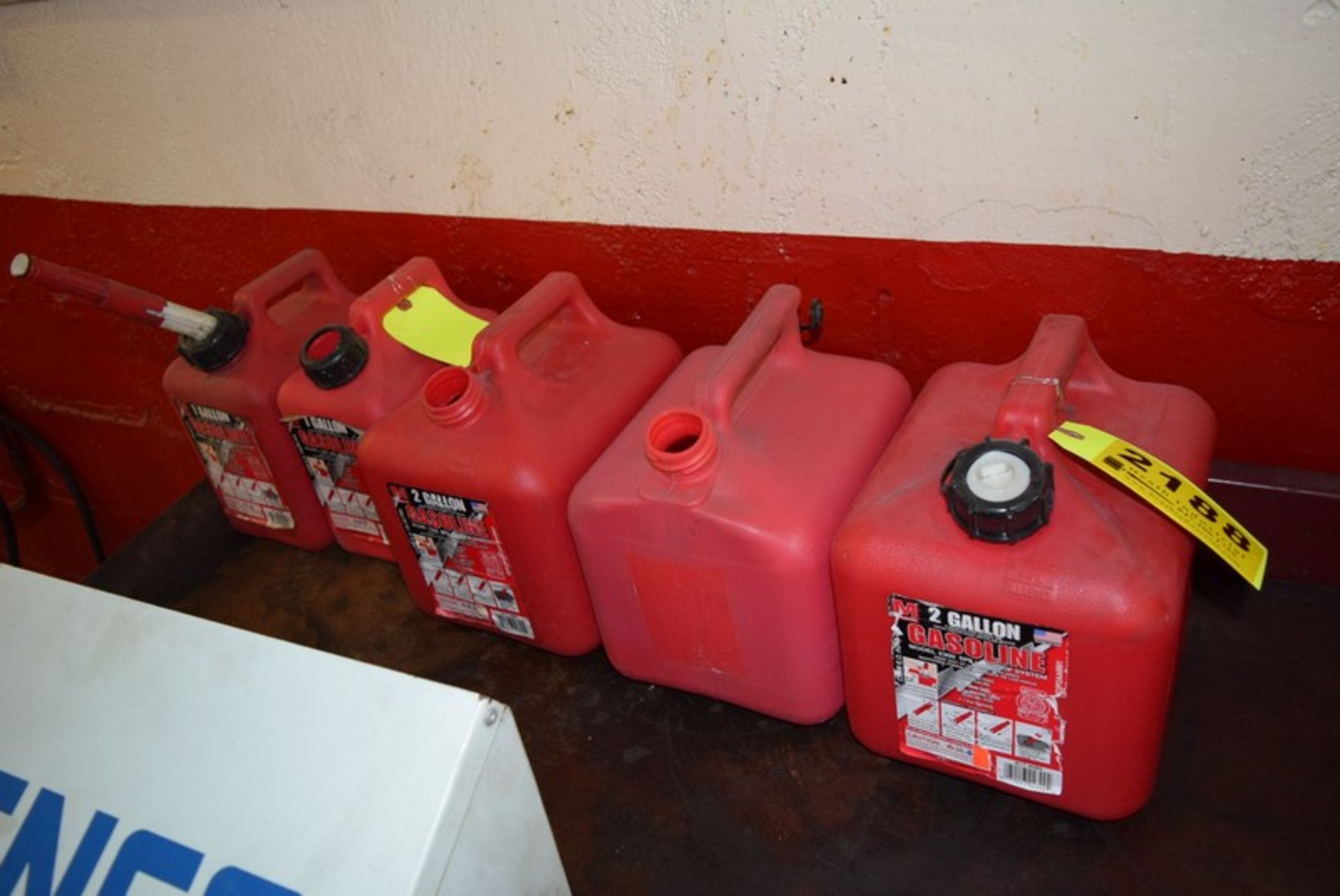 (5) ASSORTED PLASTIC FUEL CANS