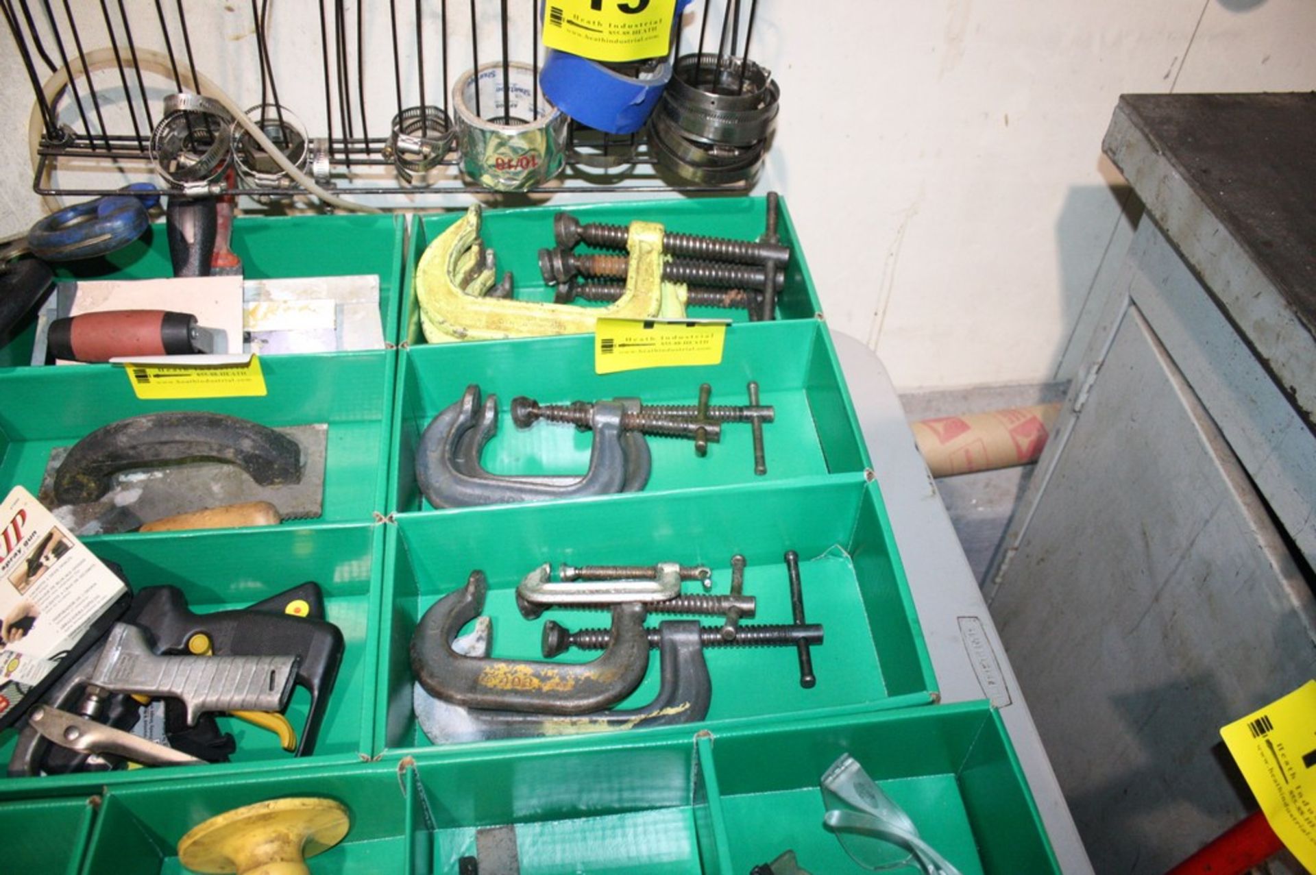 ASSORTED HEAVY DUTY C-CLAMPS