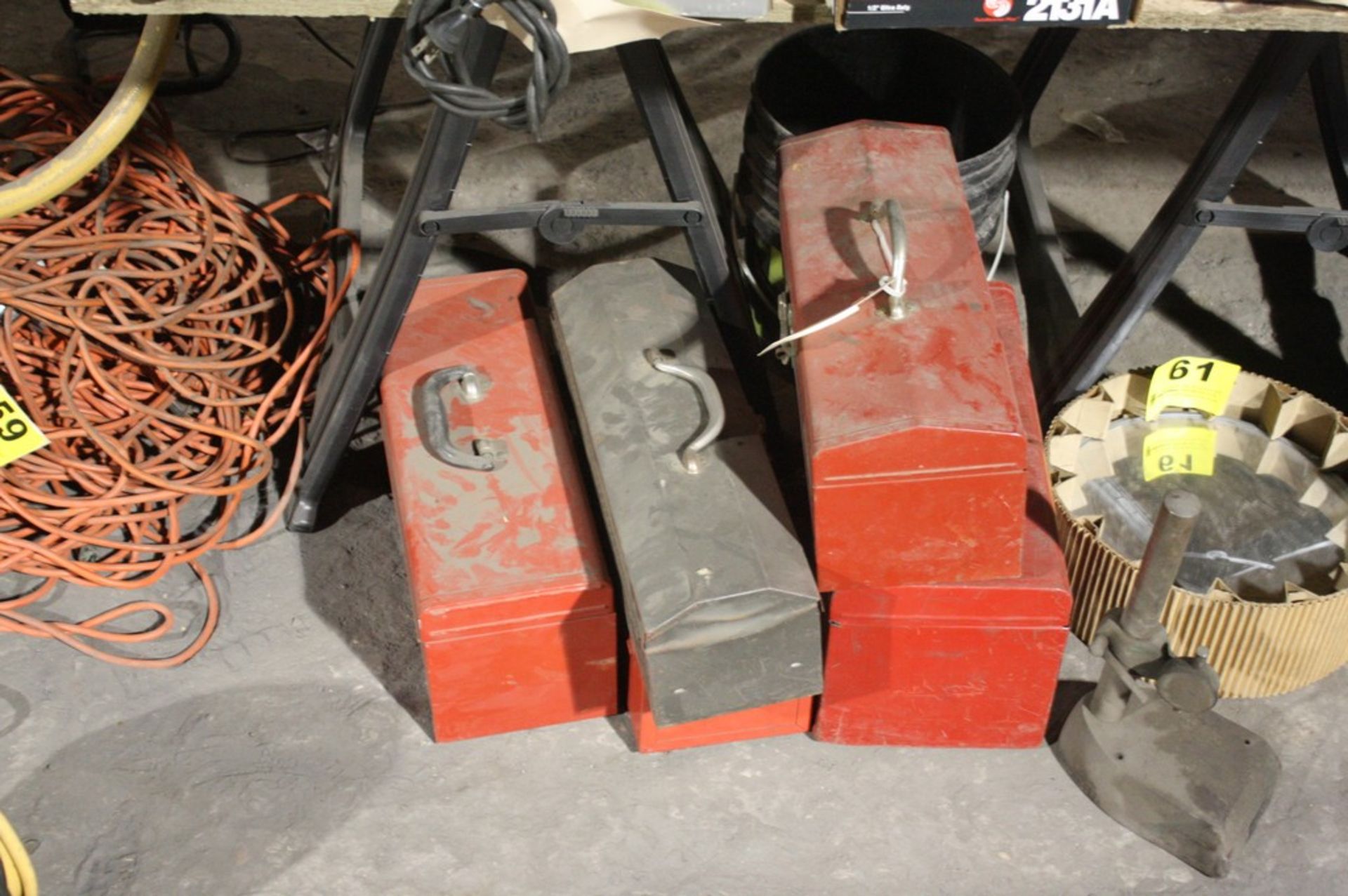 ASSORTED EMPTY TOOLBOXES