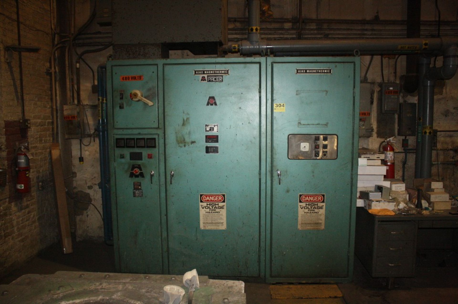 AJAX MAGNETHERMIC 500 KW 1 KHZ PACER INTEGRAL FIBEROPTIC POWER SUPPLY S/N M-97630-C W/1-TON AND 1/ - Image 2 of 6
