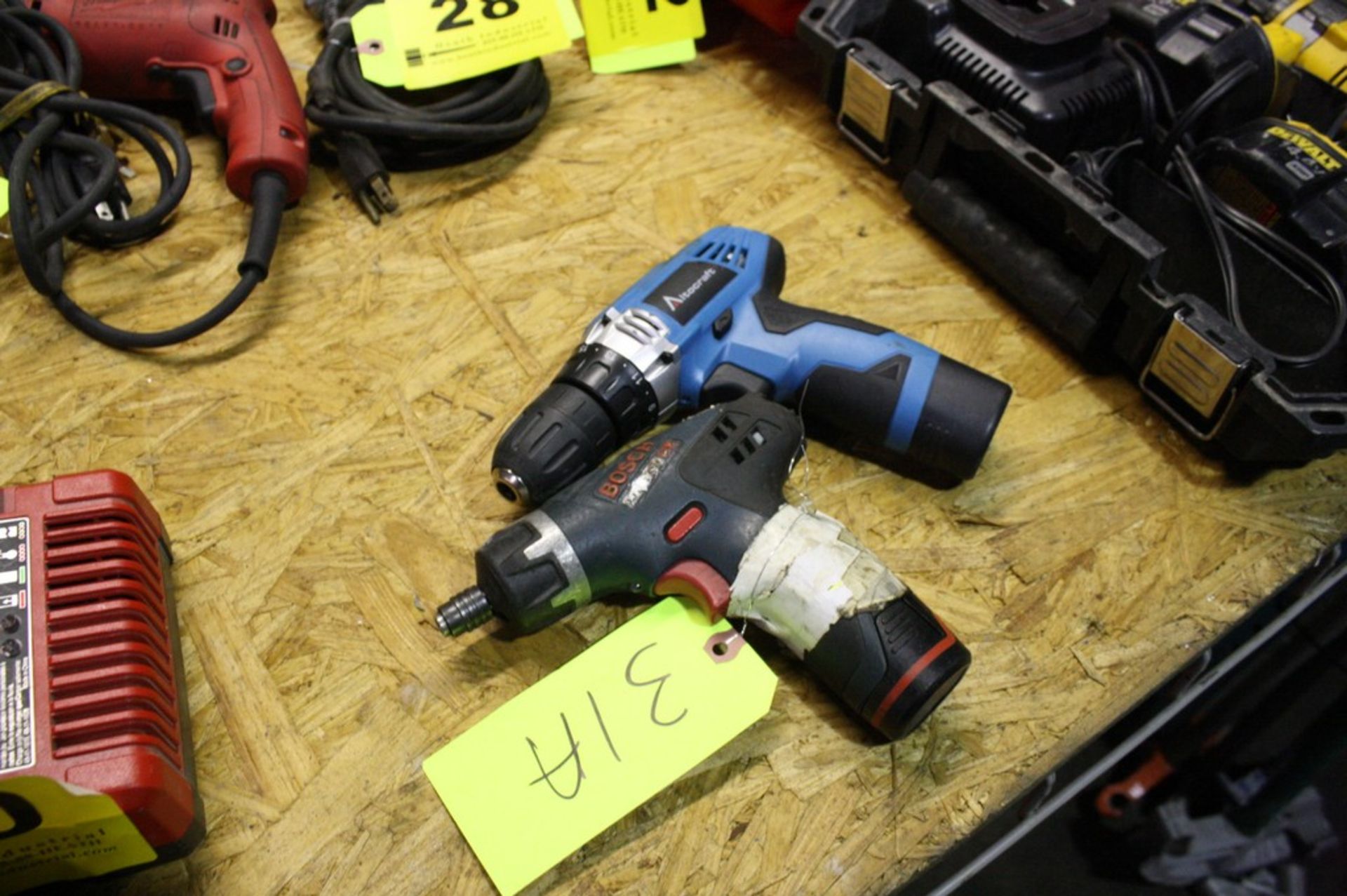 LOT ALTOCRAFT CORDLESS 12 V DRILL AND BOSCH CORDLESS 12 V DRIVER (NO CHARGER)