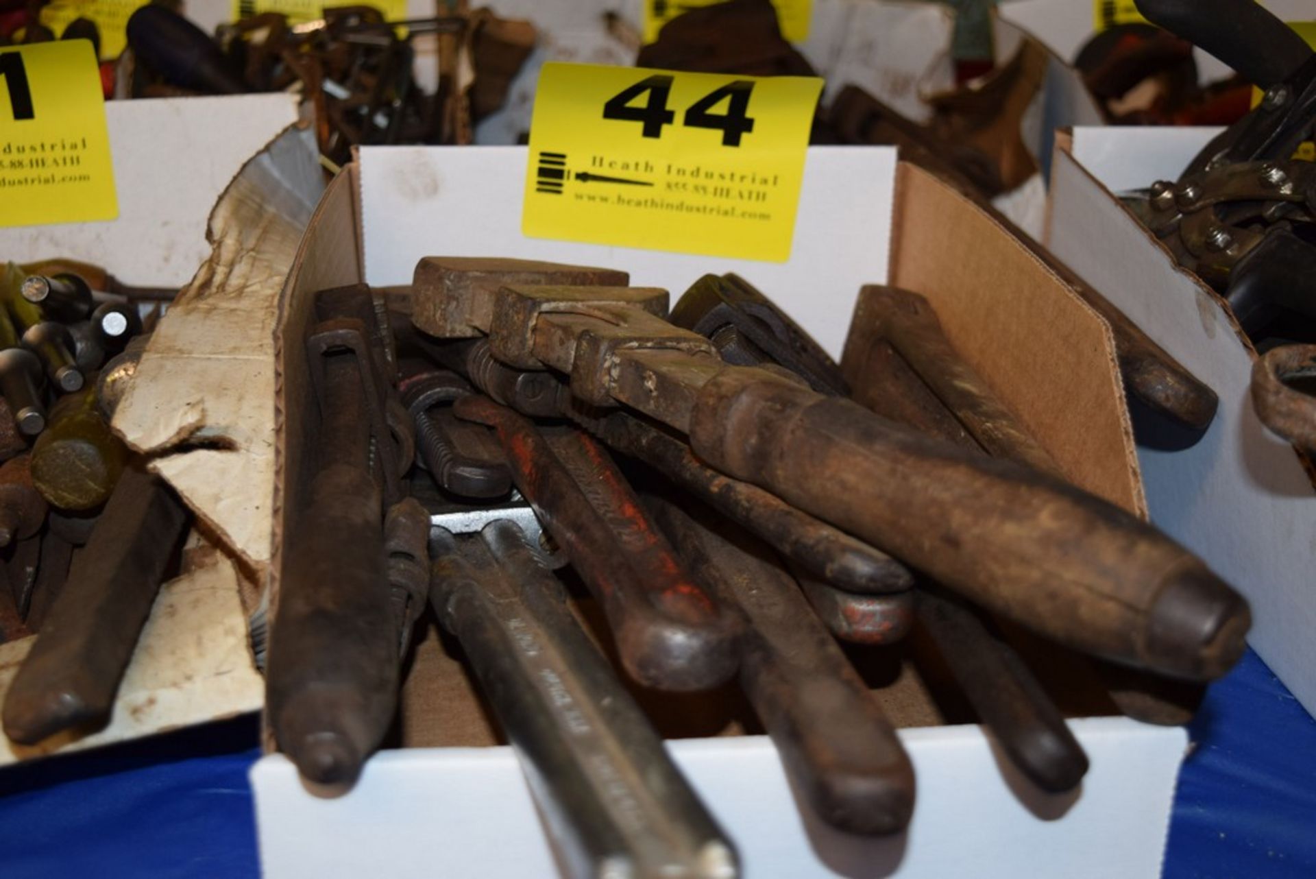 ASSORTED PIPE WRENCHES, ETC.