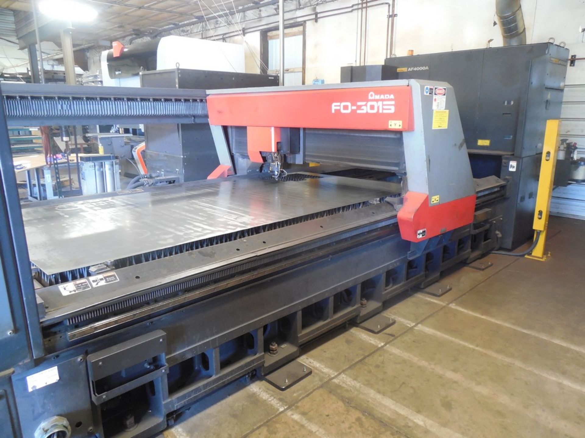 Amada 4000 Watt Model FO-3015 Gemini CNC Laser, s/n 07510023 consisting of: 121” X-Axis Travel, - Image 2 of 13