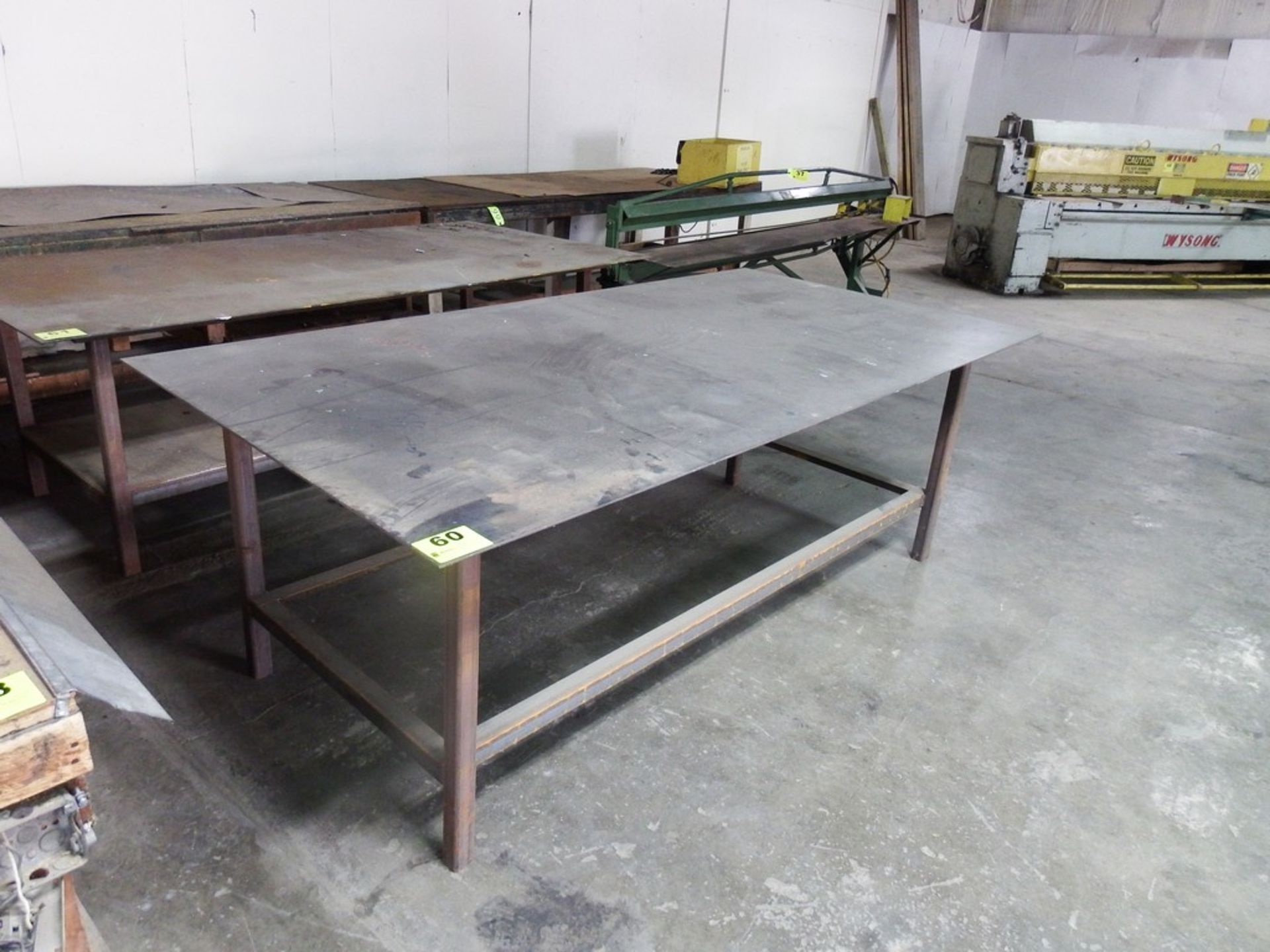 HEAVY DUTY STEEL TABLE 8' X 4' X 34"