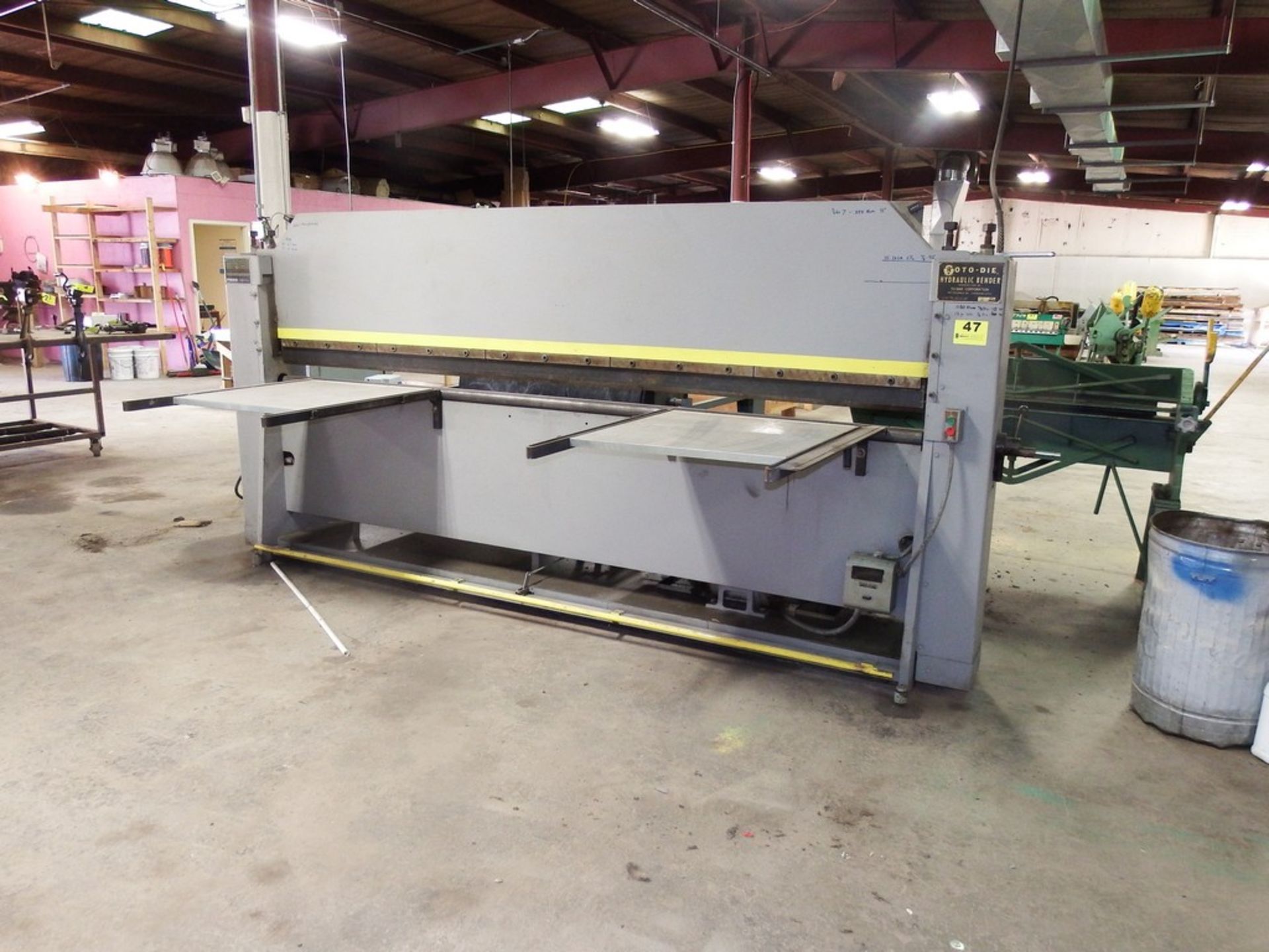 ROTO-DIE 16 GAUGE X 10’ MODEL 10 HYDRAULIC BENDER, S/N C594 - Image 2 of 9