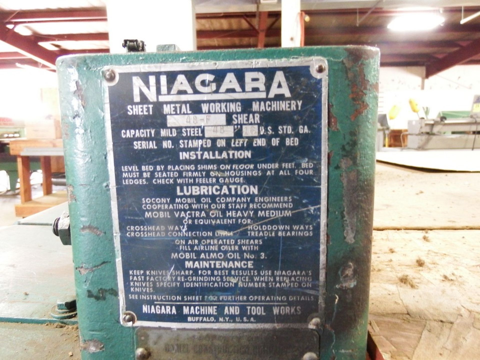 NIAGARA 16 GAUGE X 48” MODEL 48-F FOOT SHEAR - Image 3 of 3