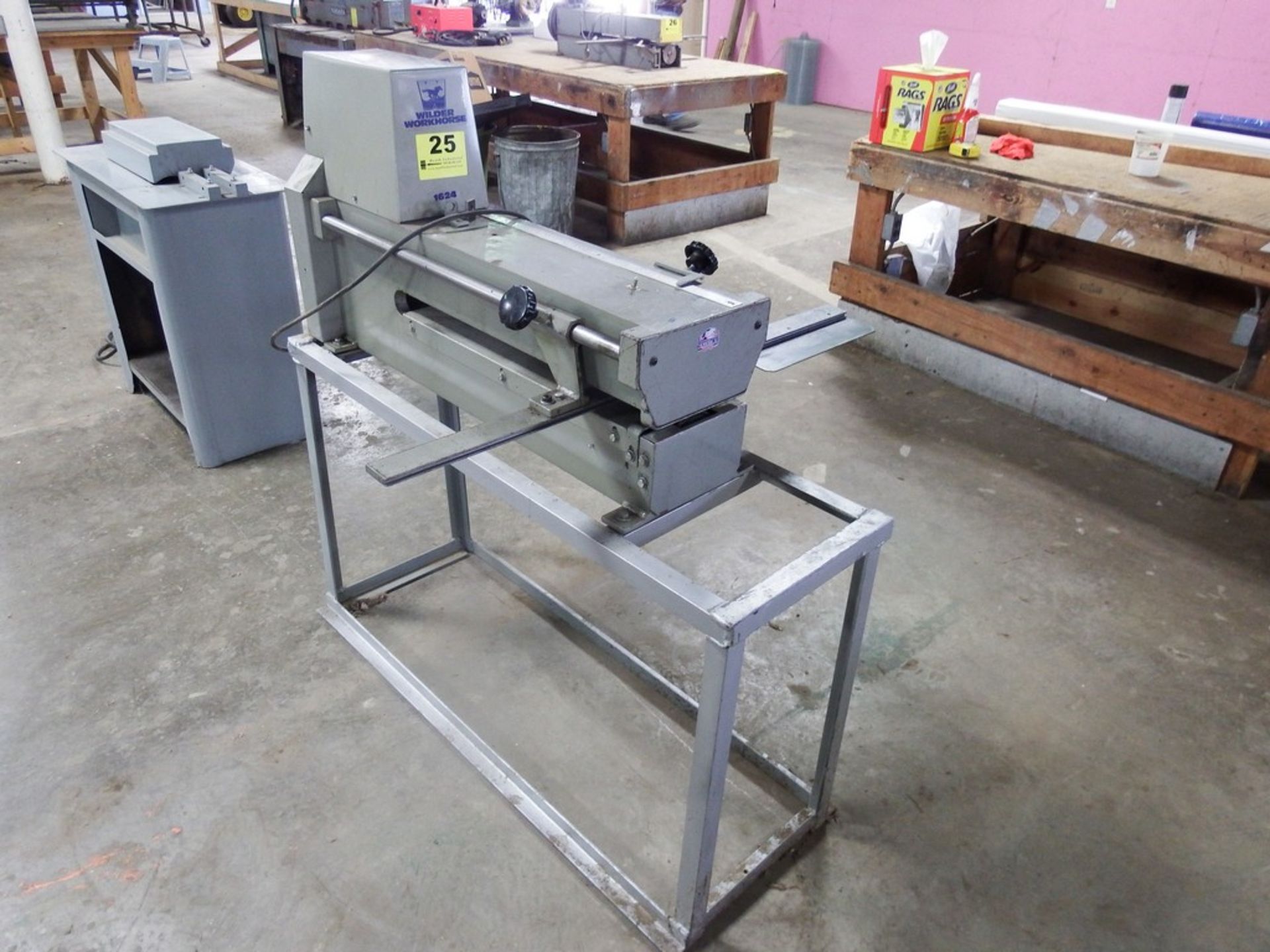 WILDER 16 GAUGE X 24” MODEL WORKHORSE 1624 SLITTER, S/N 48440 WITH STEEL STAND - Image 2 of 5