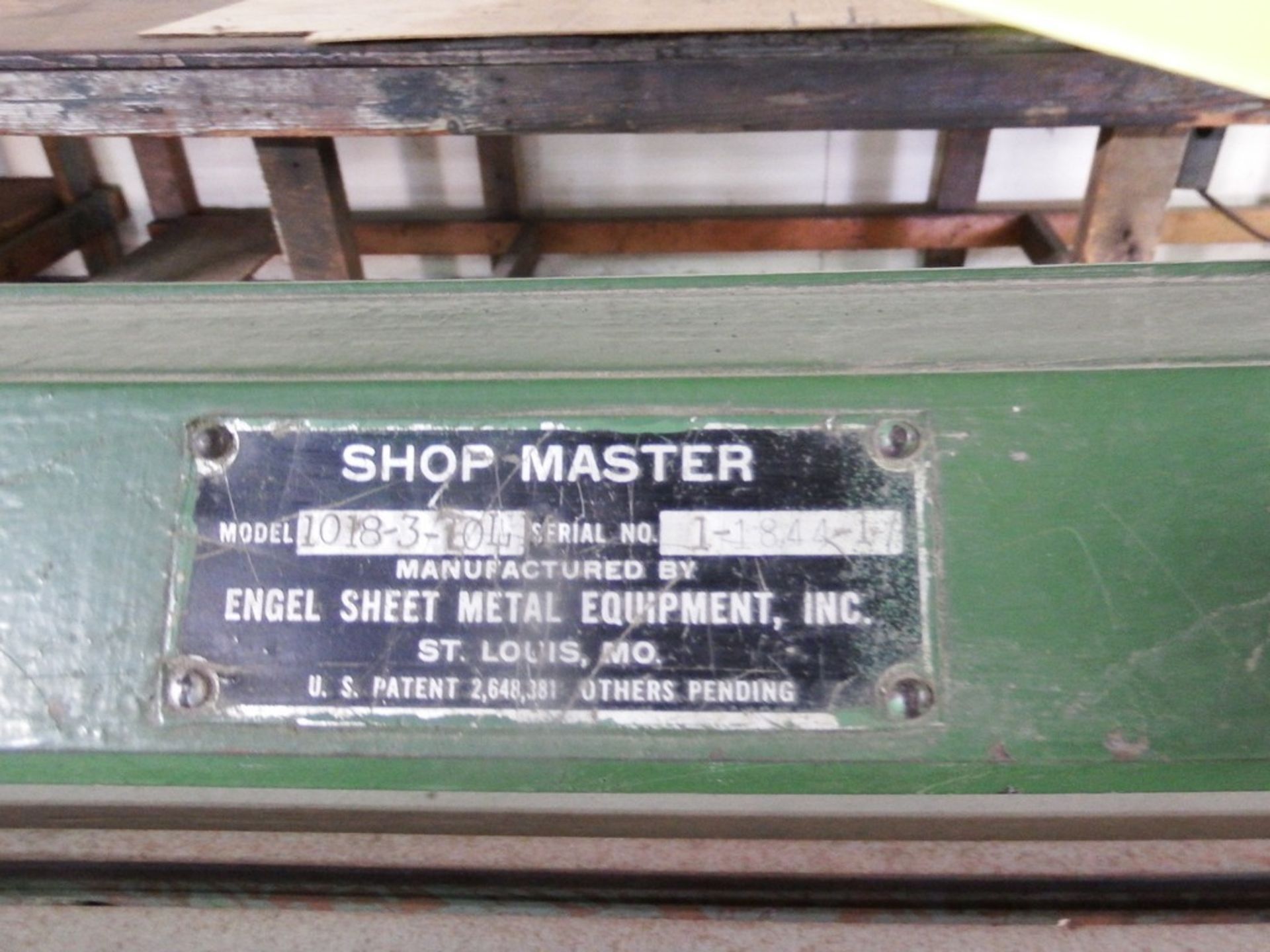 ENGEL MODEL SHOPMASTER 1018-3-104 DUCT PANEL MAKING MACHINE, S/N 1-1844-1 - Image 5 of 5