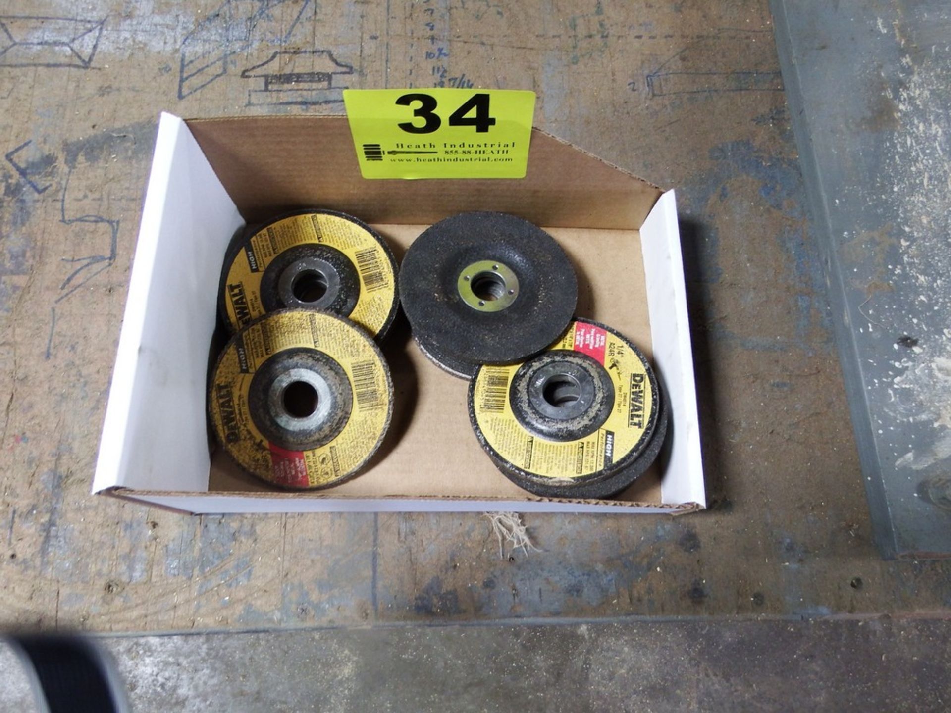 LOT: ASSORTED 4-1/2” GRINDING WHEELS IN BOX