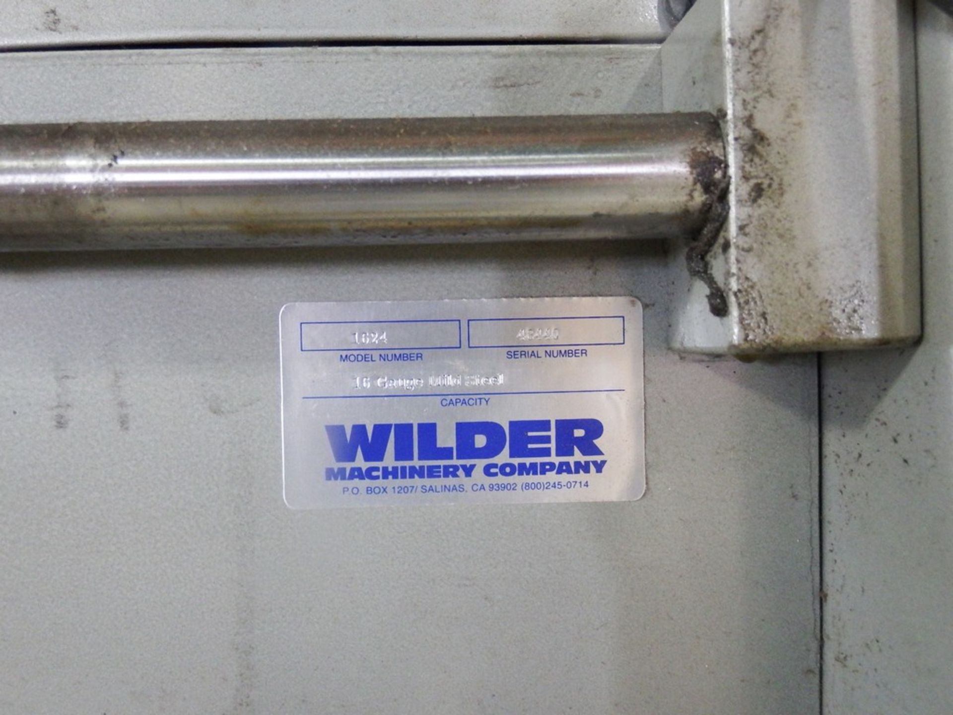 WILDER 16 GAUGE X 24” MODEL WORKHORSE 1624 SLITTER, S/N 48440 WITH STEEL STAND - Image 5 of 5