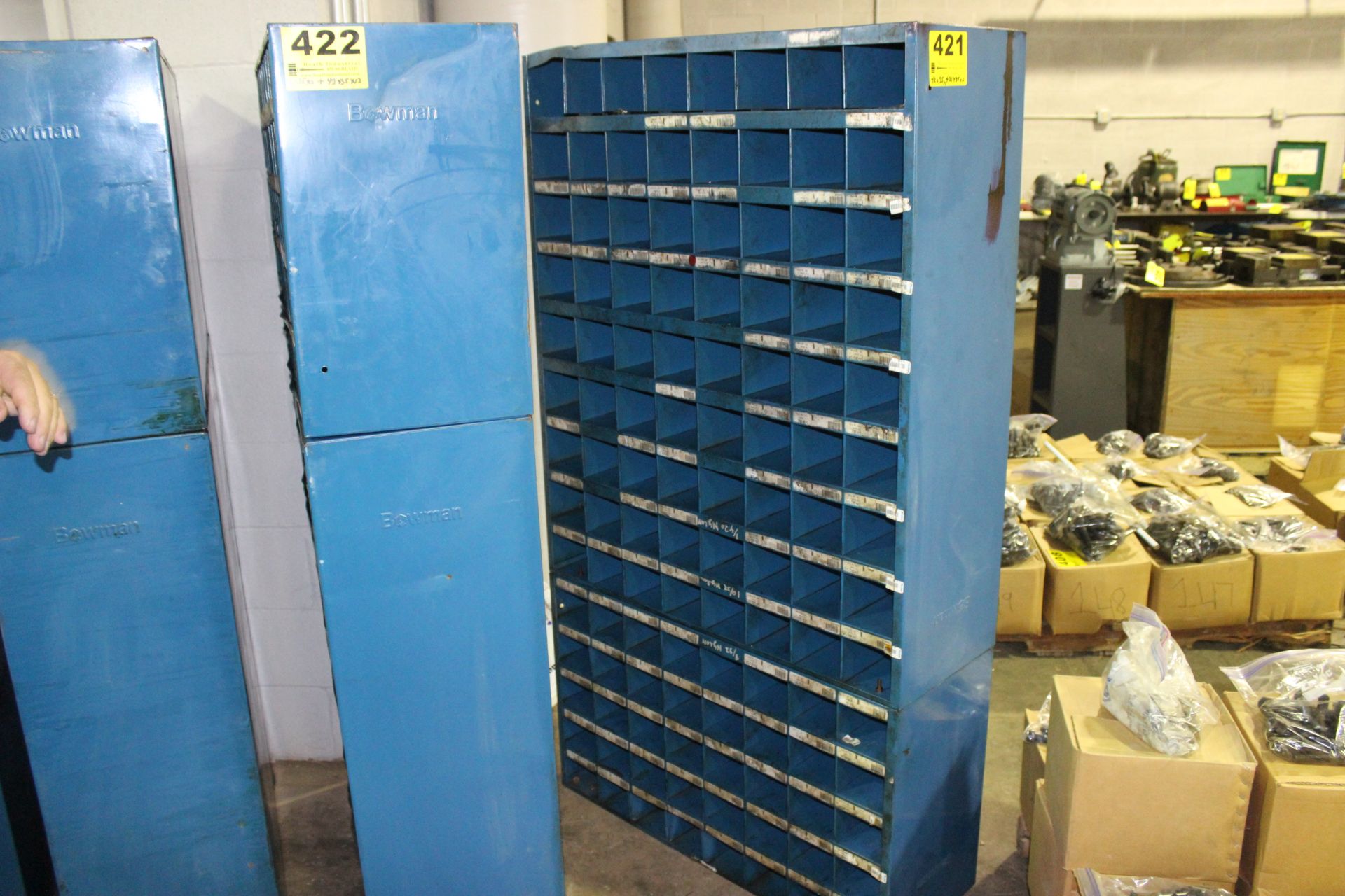 (2) BOWMAN PARTS BINS, 42" X 35" X 12" & 21" X 35" X 12"