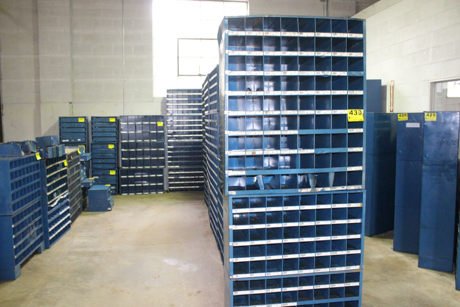 (4) STACKABLE PARTS BINS, 34" X 21" X 12"