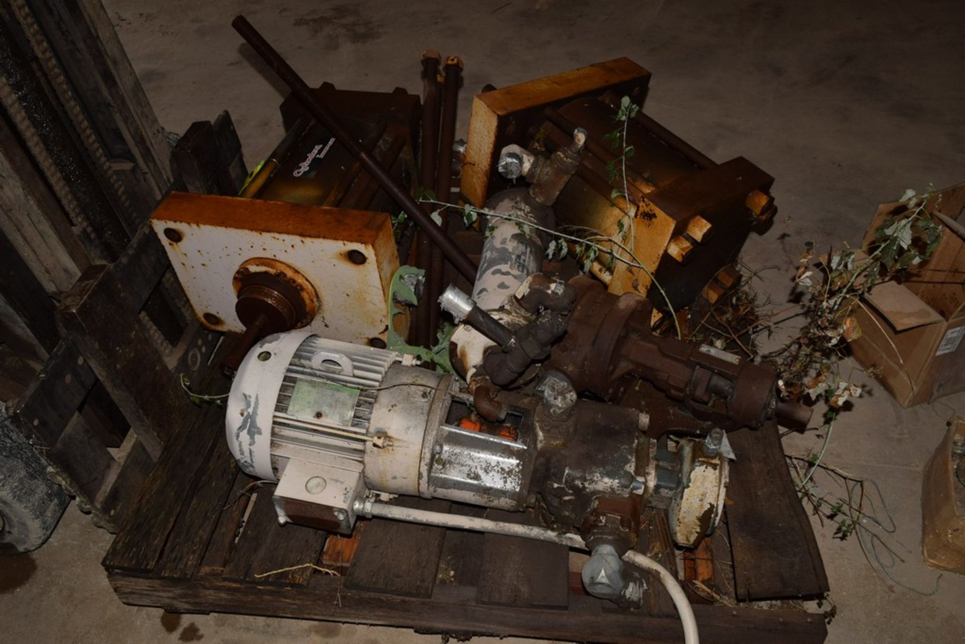 LOT MOTOR AND (2) HYDRAULIC CYLINDERS