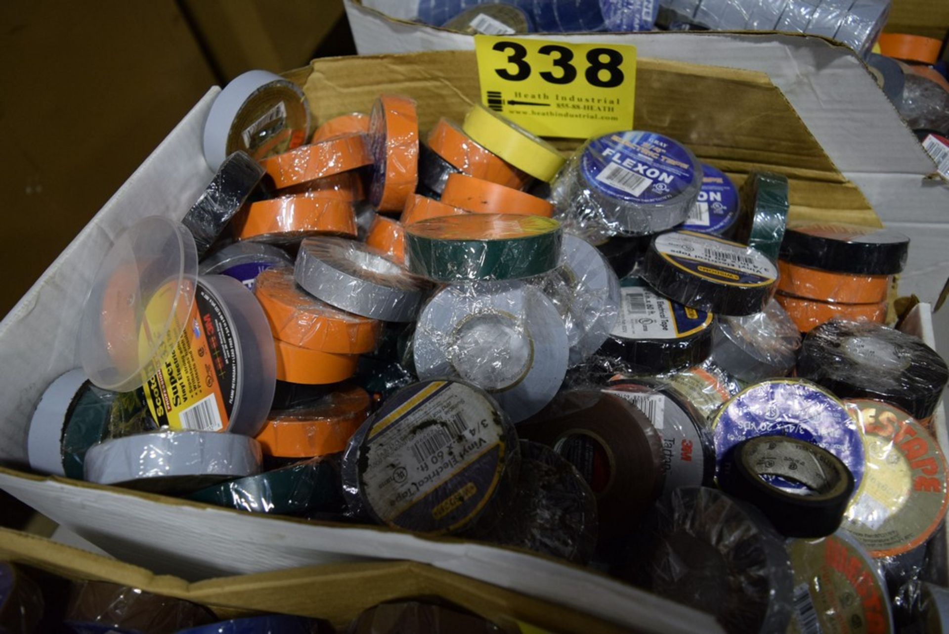 LARGE ASSORTMENT OF ELECTRICAL TAPE WITH SEVERAL COLORS