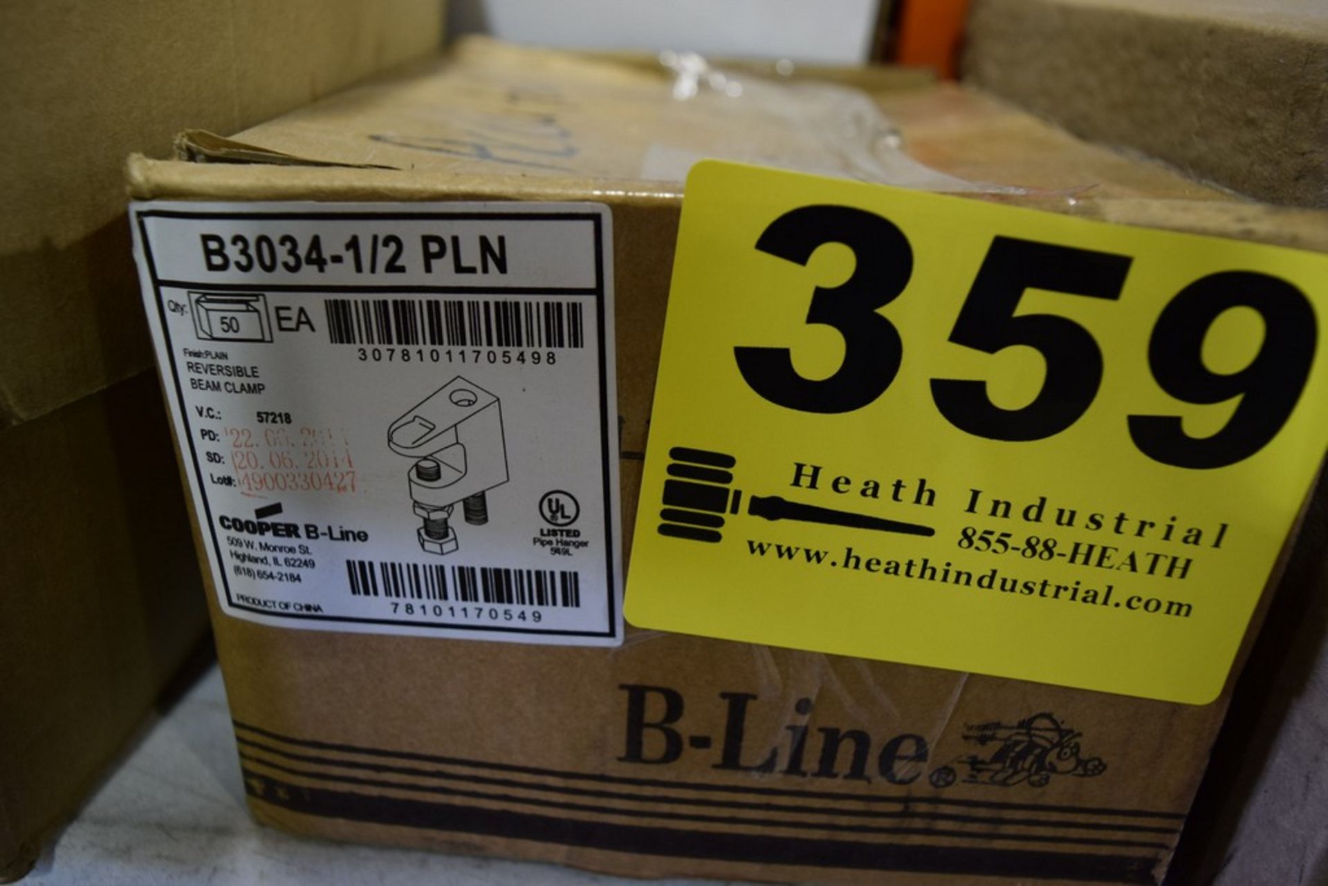 B-LINE BEAM CLAMPS IN BOX