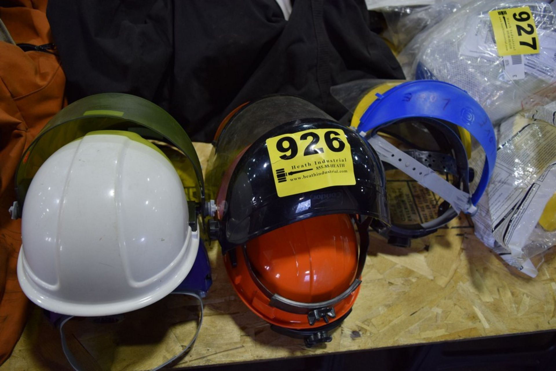 SAFETY HELMETS WITH FACE SHIELDS