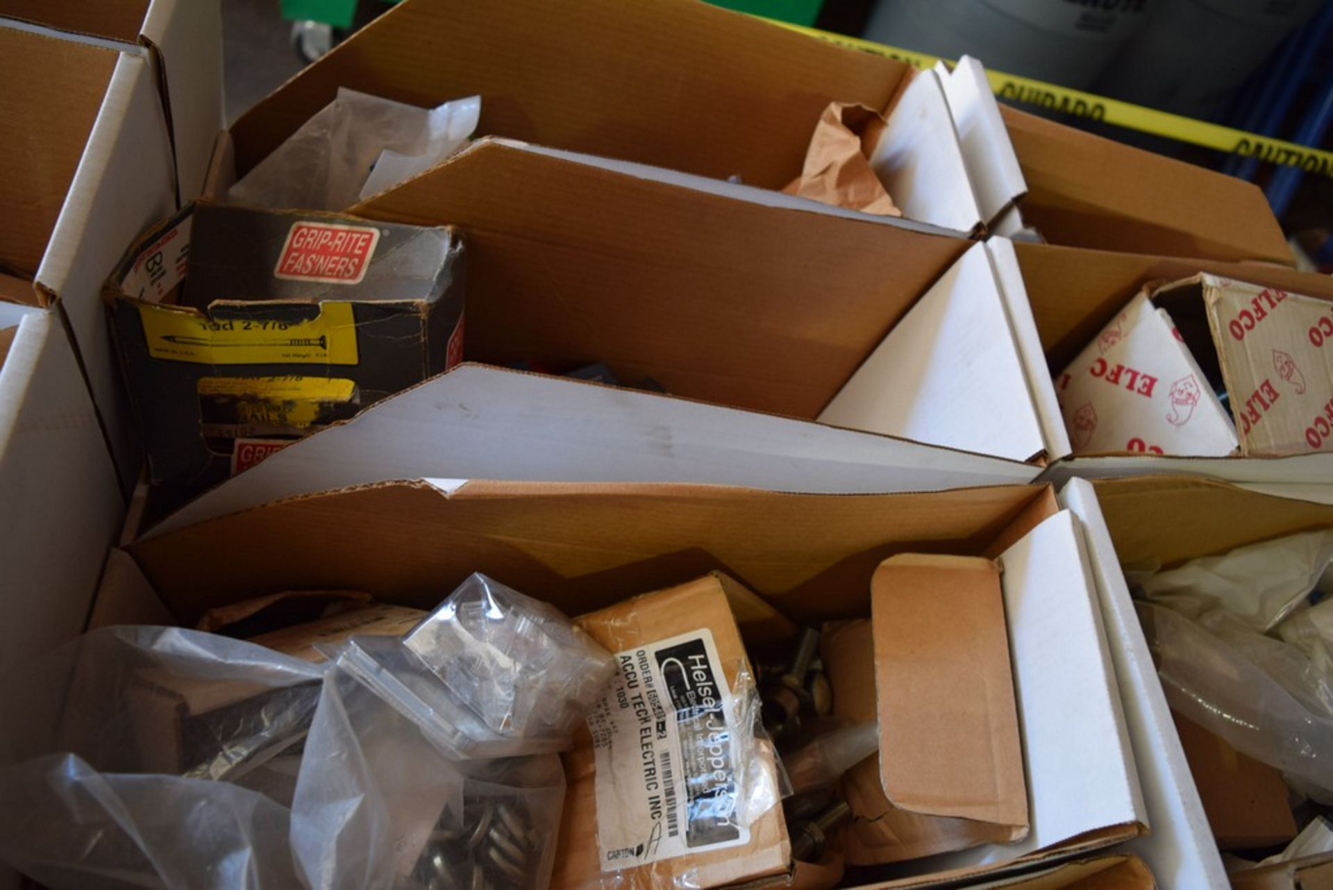 BOXES OF ASSORTED HARDWARE, INCLUDING WASHERS, BOLTS, NUTS, COUPLINGS, LOCKNUTS, ETC. - Image 3 of 3