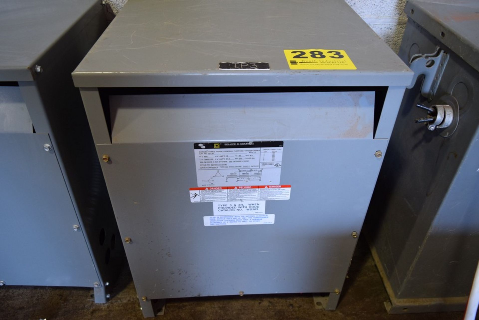 SQUARE D SORGEL SINGLE PHASE GENERAL PURPOSE TRANSFORMER 15 KVA