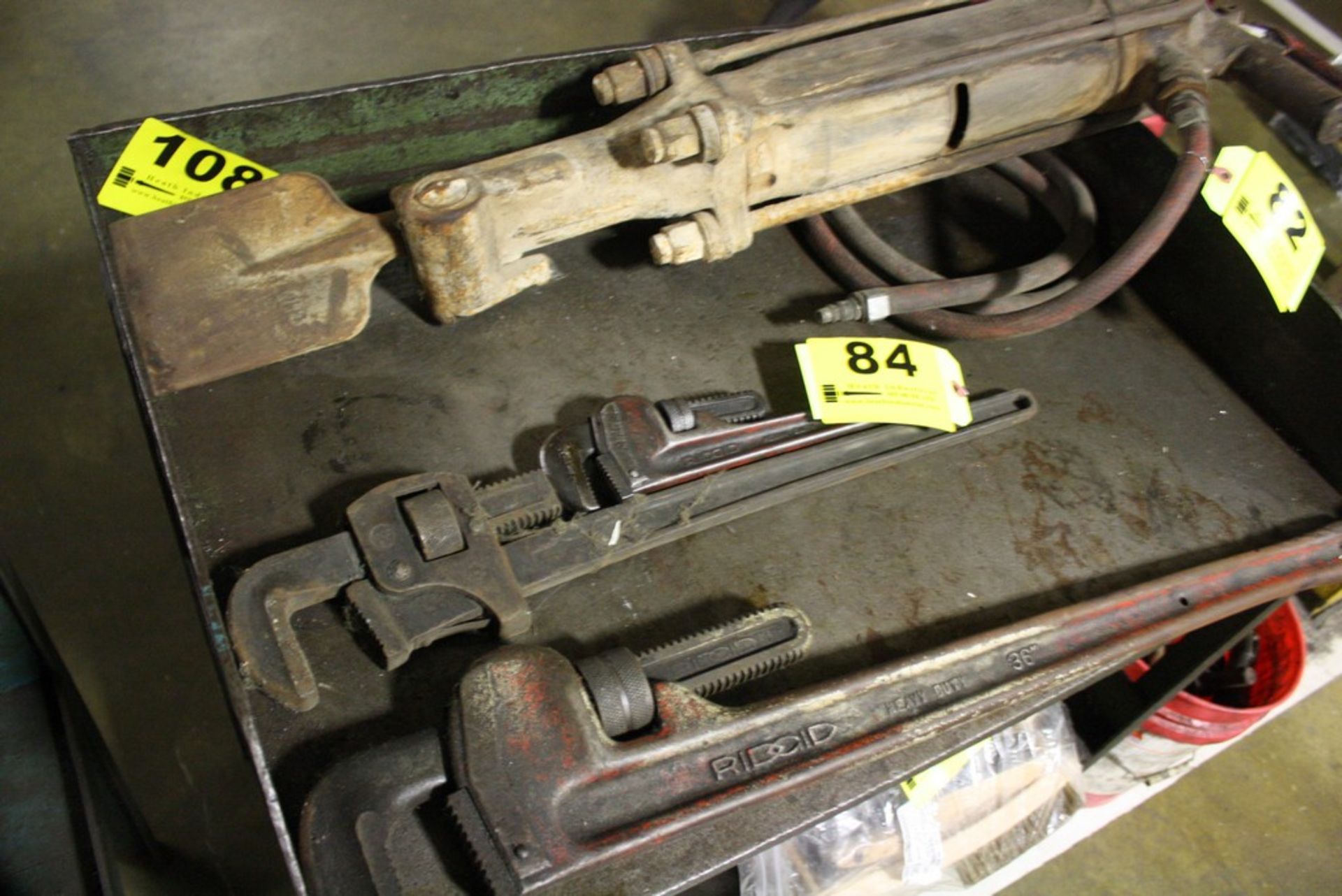 (2) ASSORTED PIPE WRENCHES